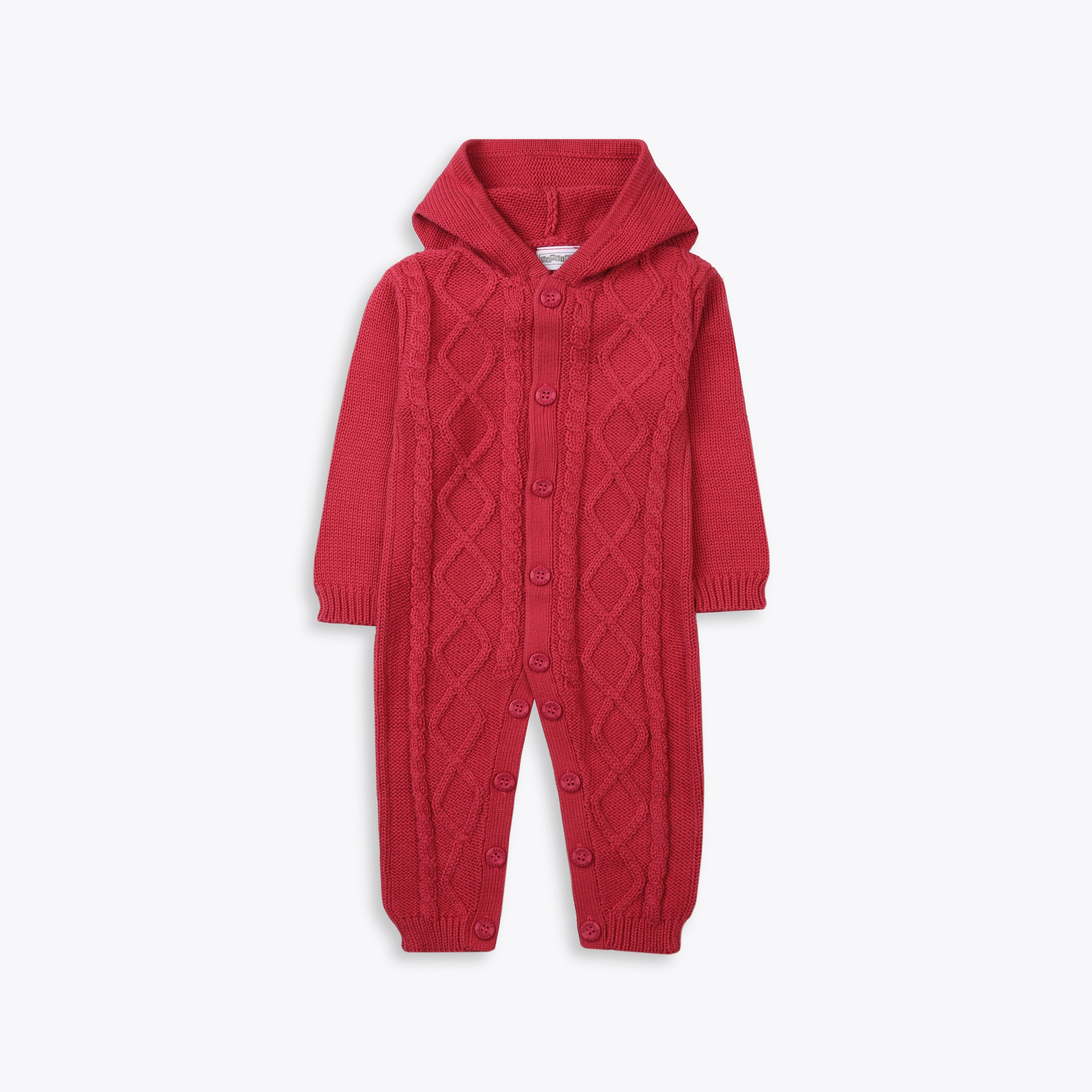 Romper Hooded Soft Pink Infant