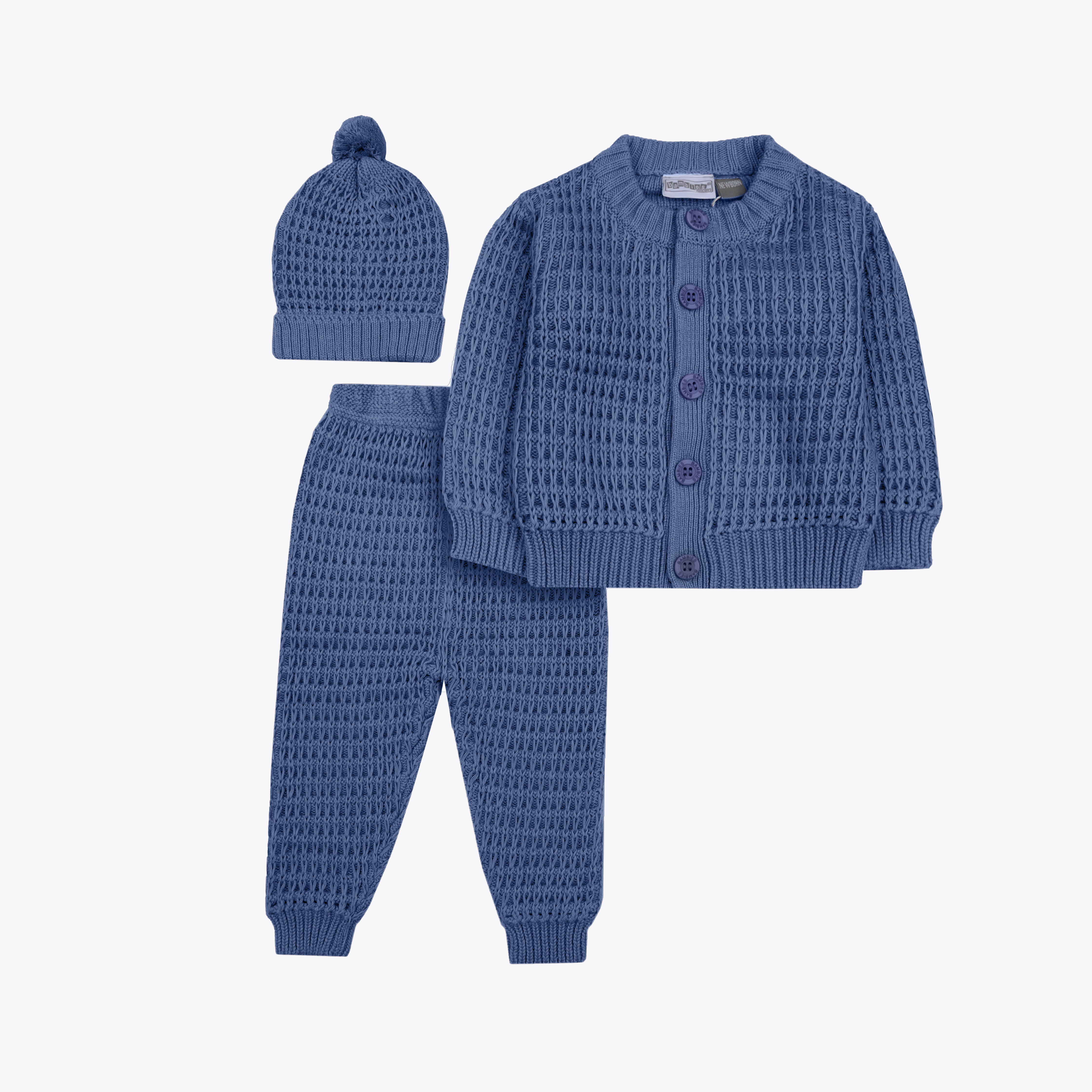Sweater Woolen 3 Piece Blue Infant