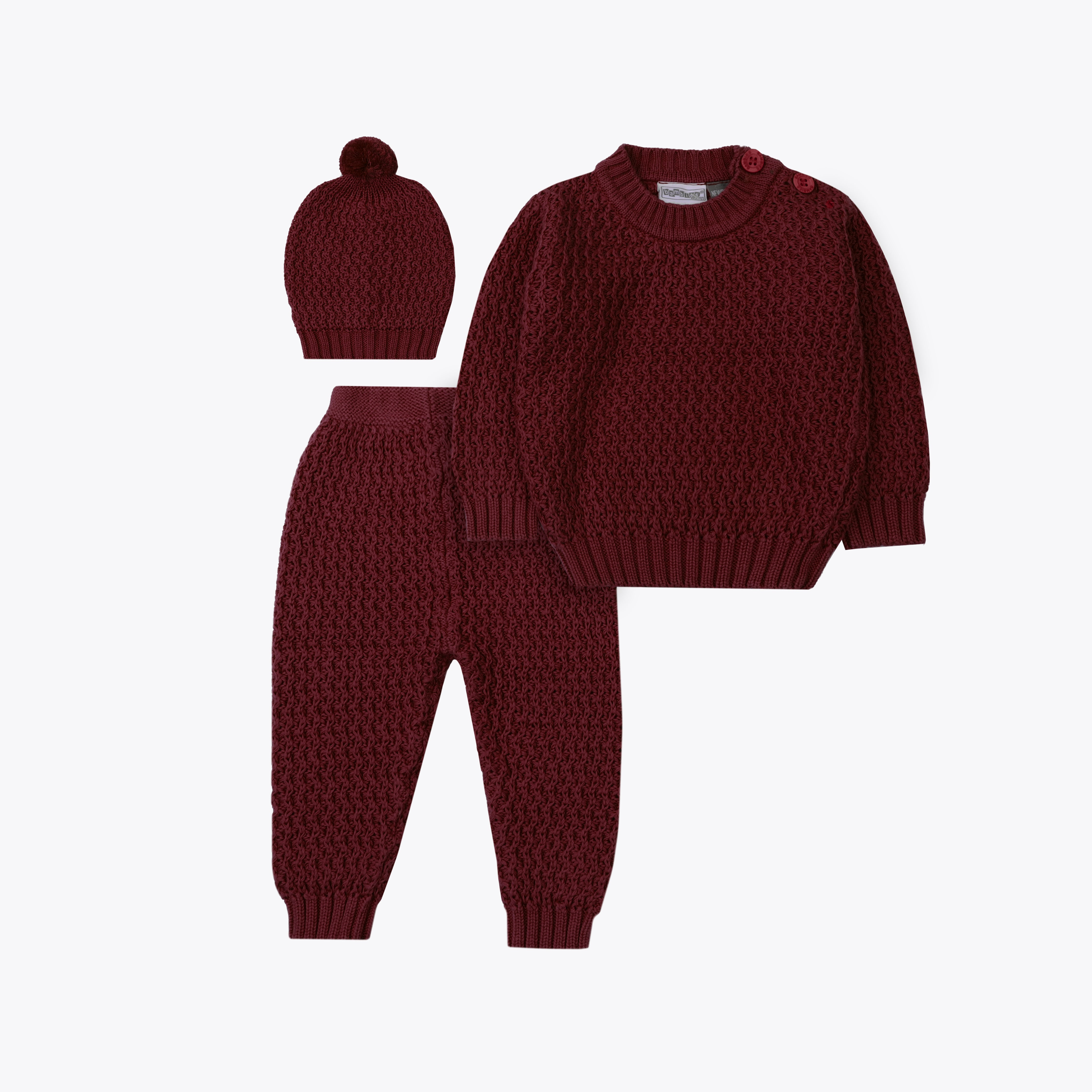 Sweater Woolen 3 PC Brown Infant