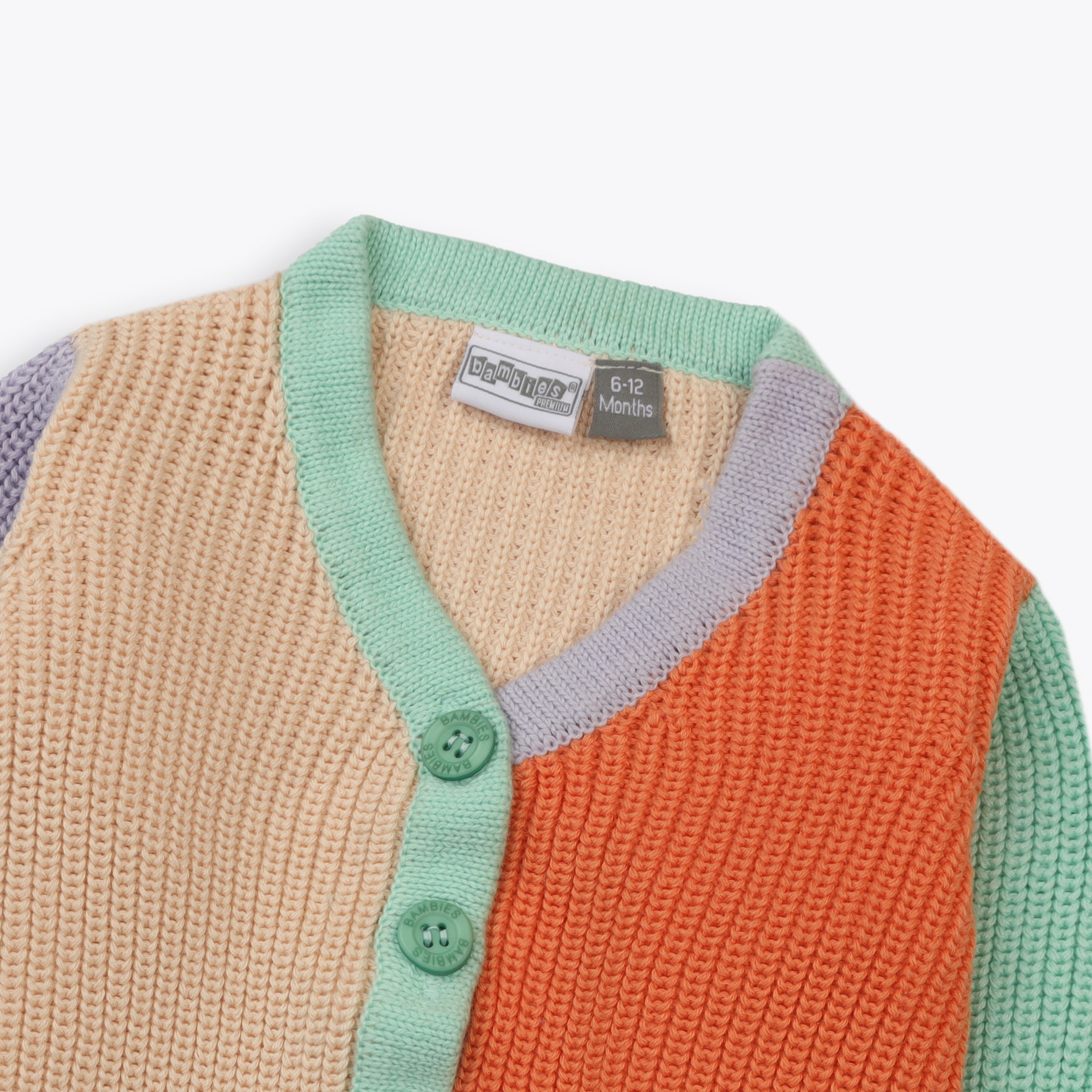 Sweater Contrass Light Pink Orange Toddler