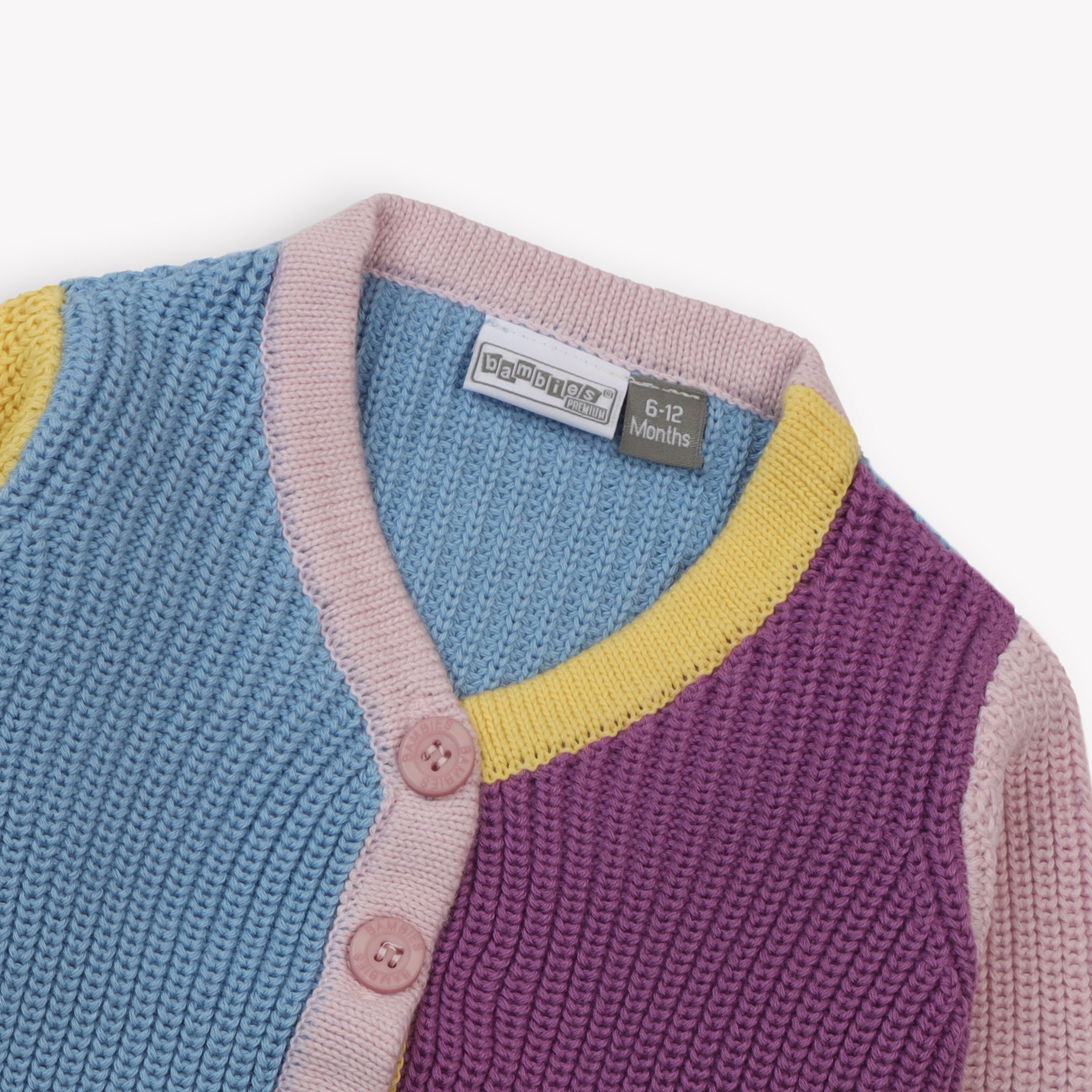 Sweater Contrass Purple Light Blue Toddler