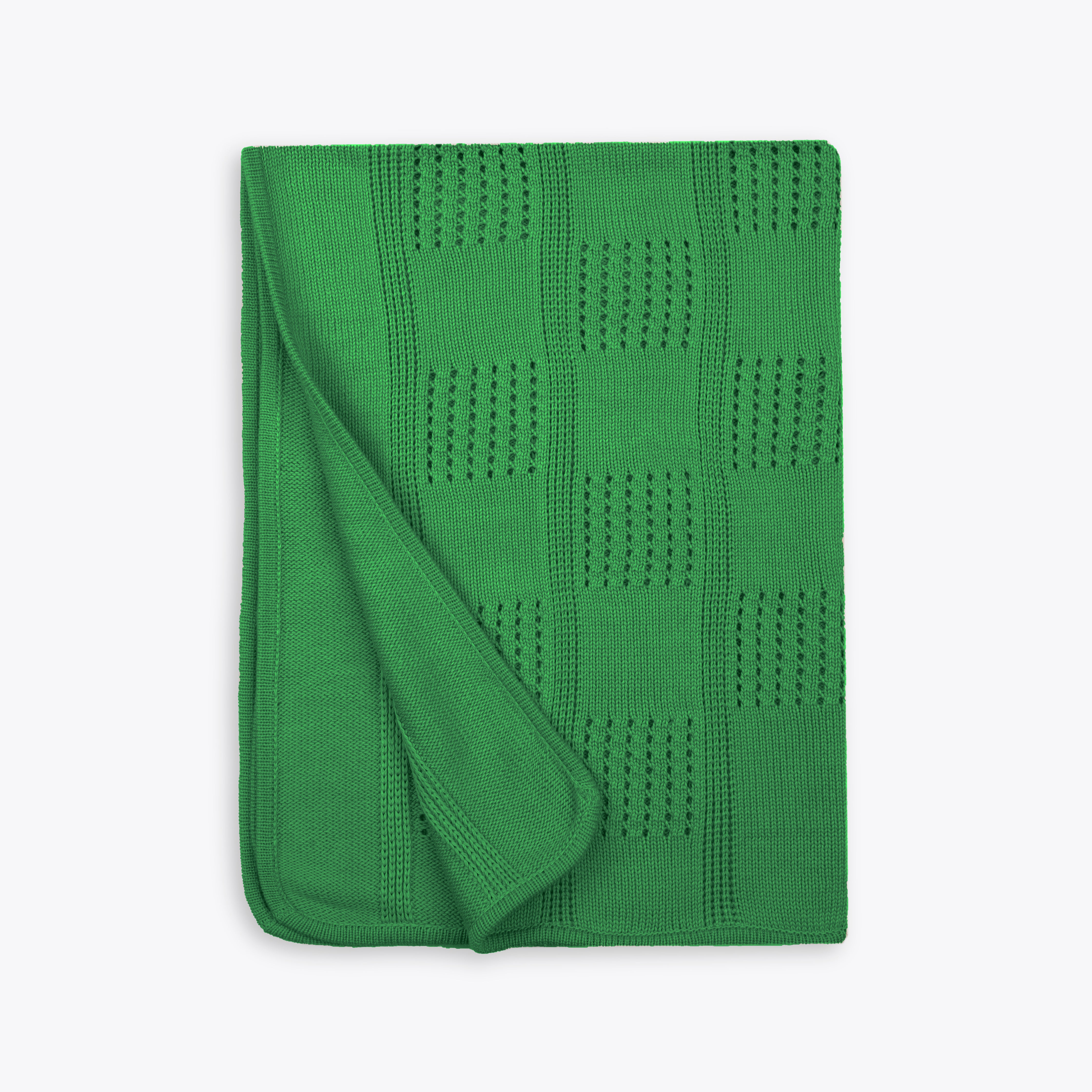 Blanket Woolen Solid Box Style Green