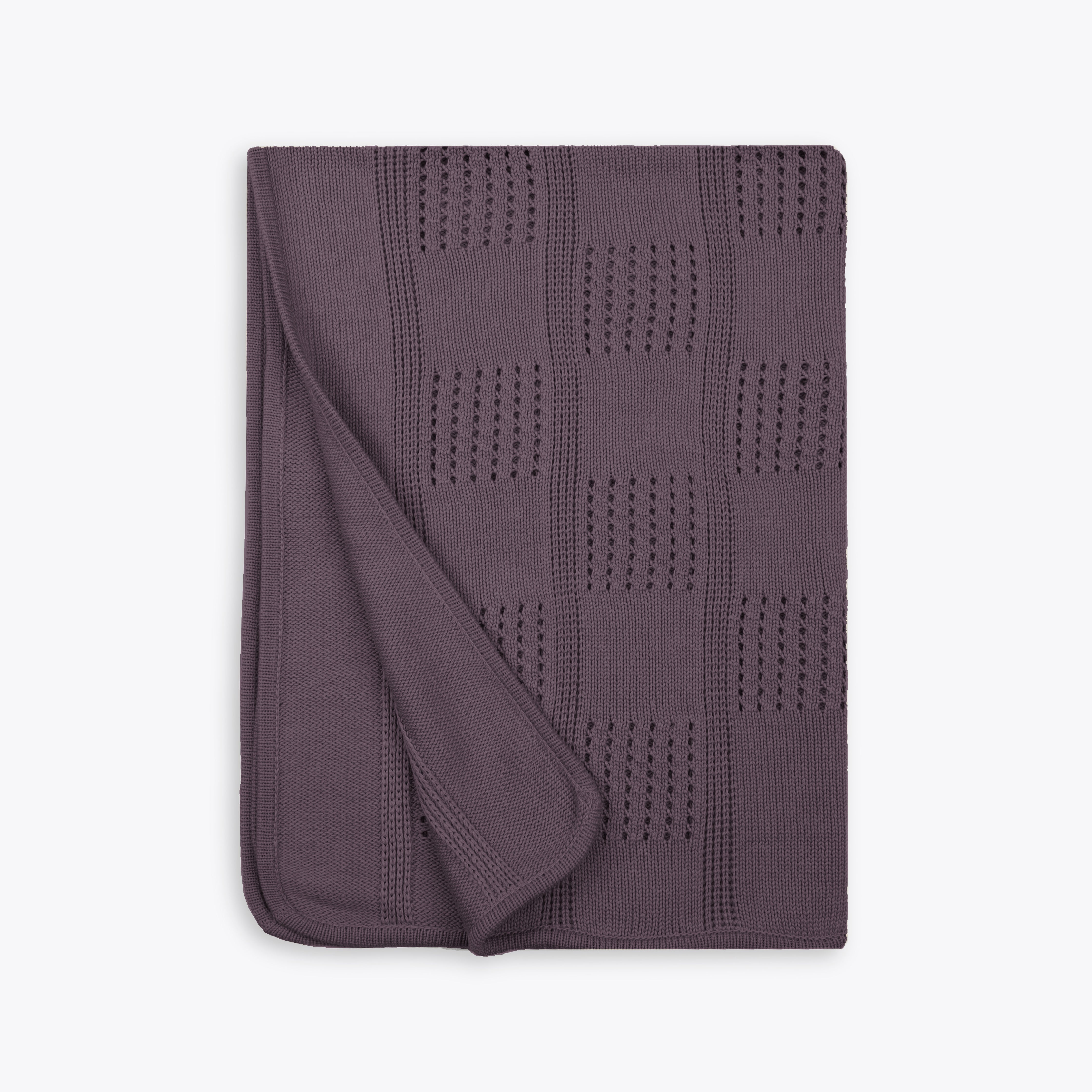 Blanket Woolen Solid Box Style Light Purple