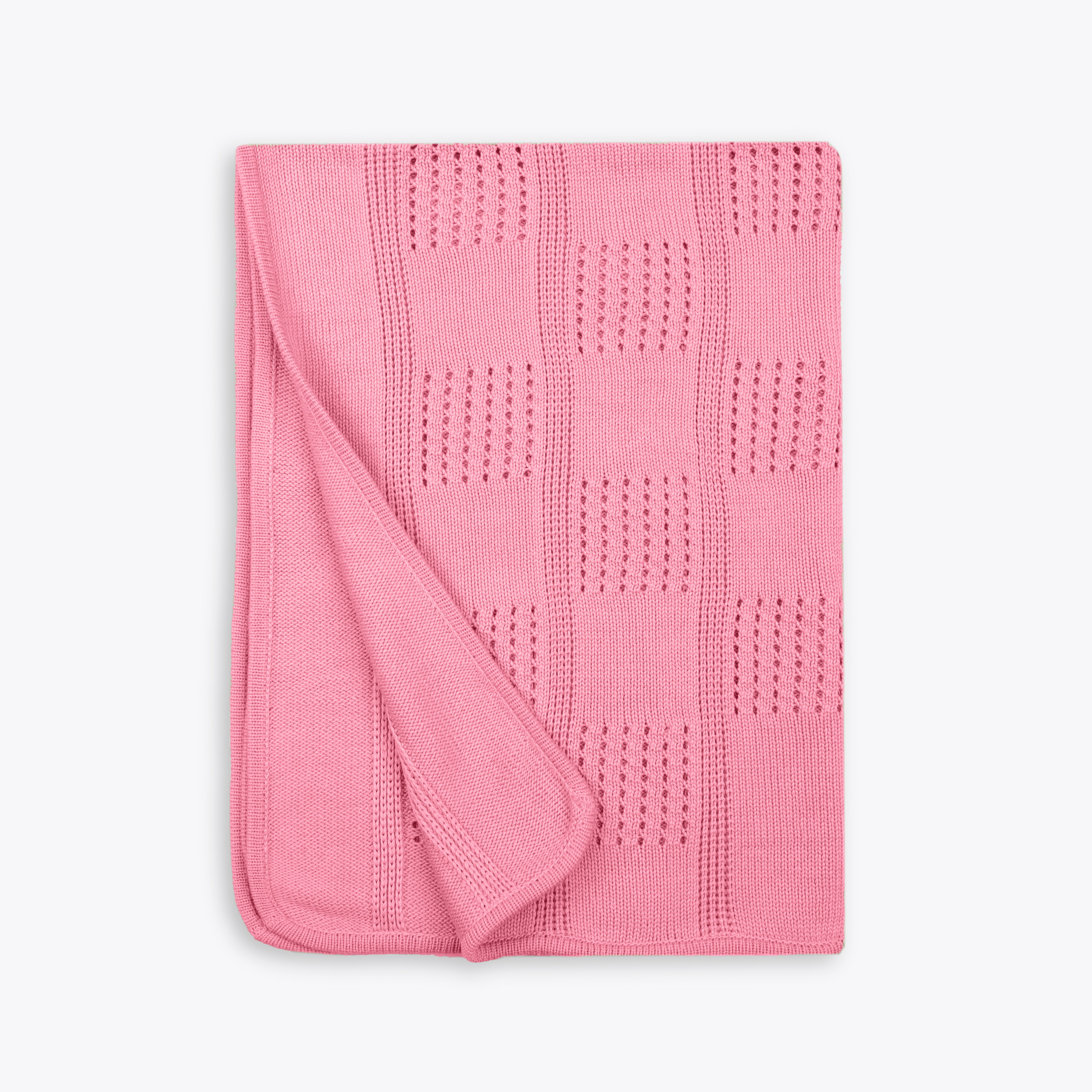 Blanket Woolen Solid Box Style Soft Pink