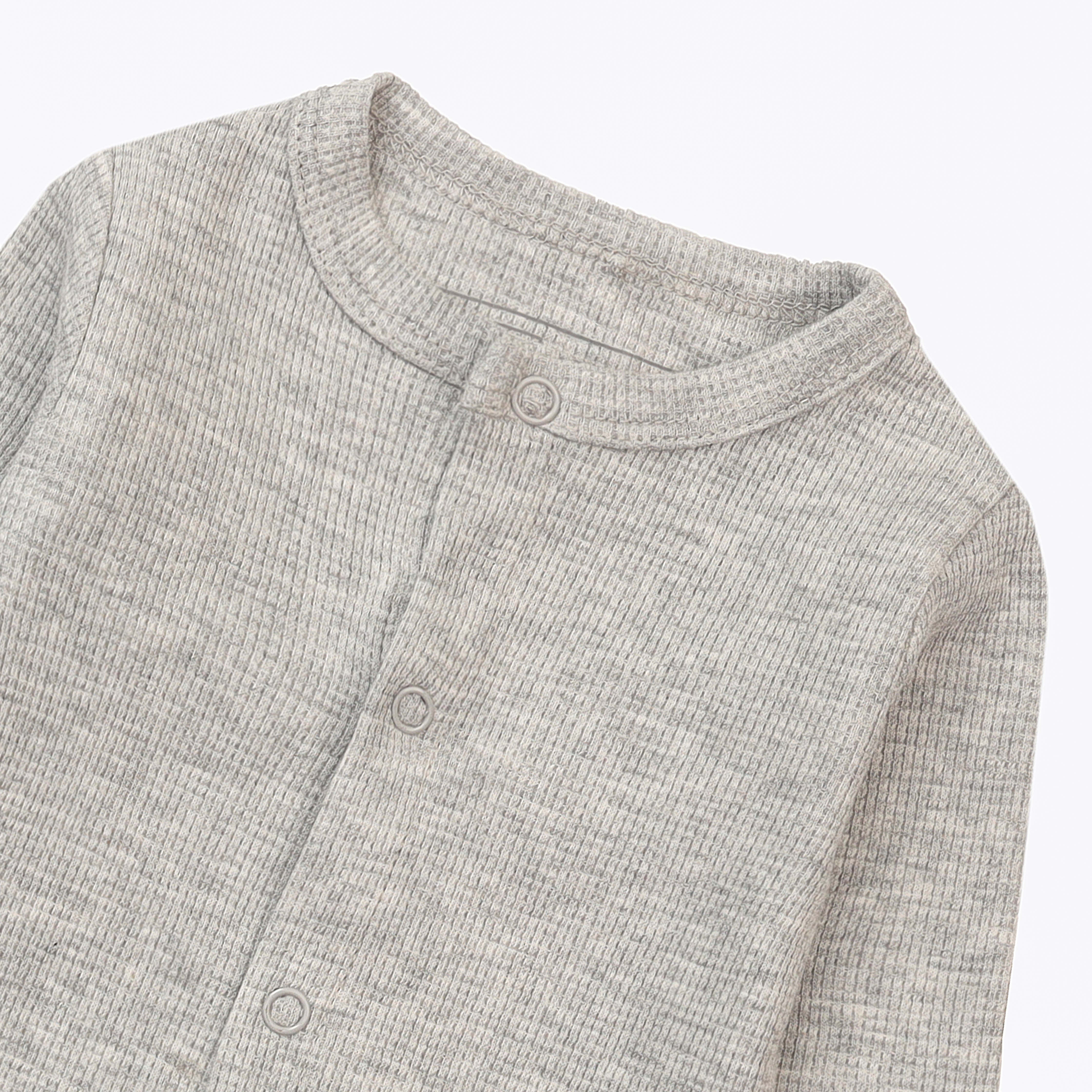 Romper with Cap Thermal Grey Infant