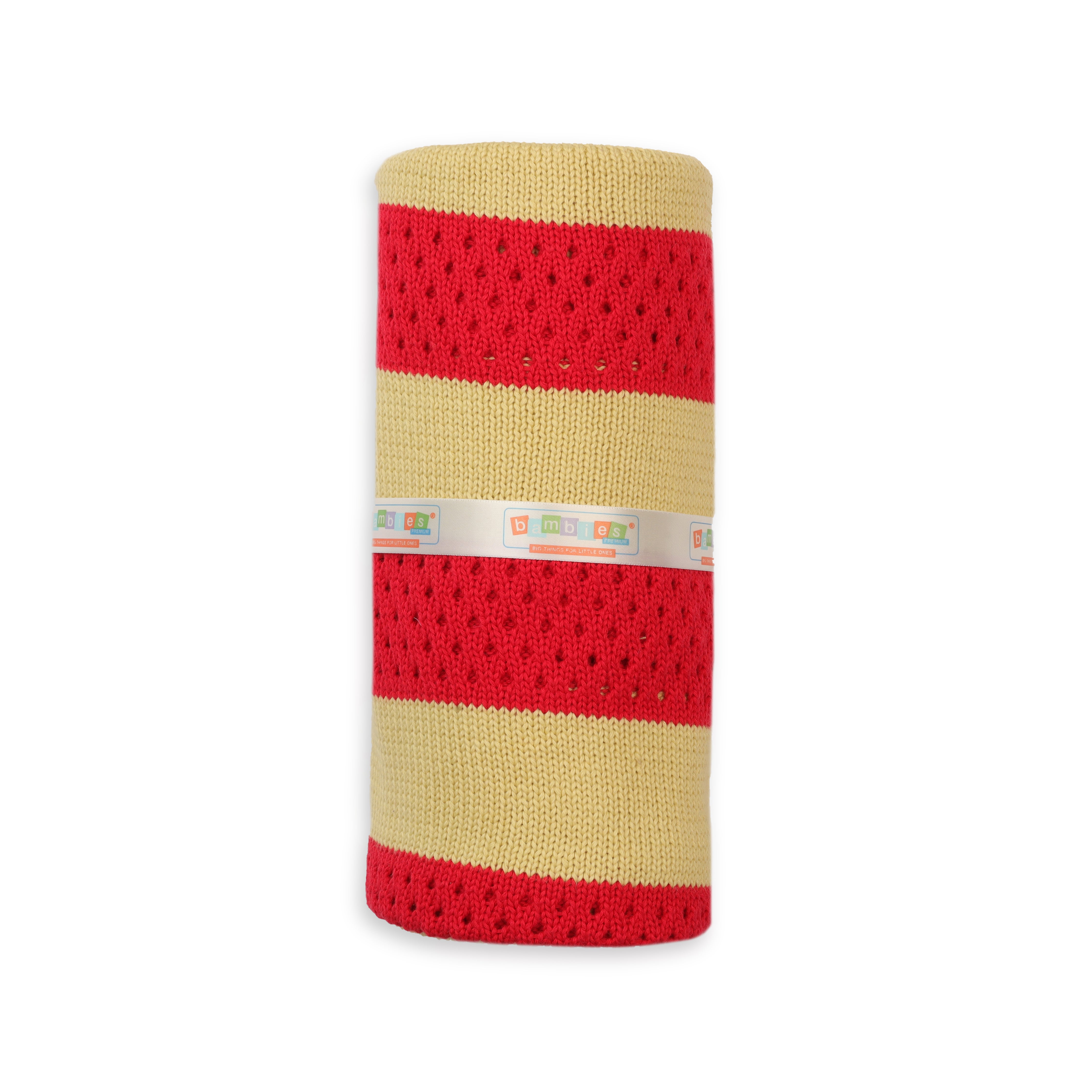 Blanket Woolen Stripes Yellow Red