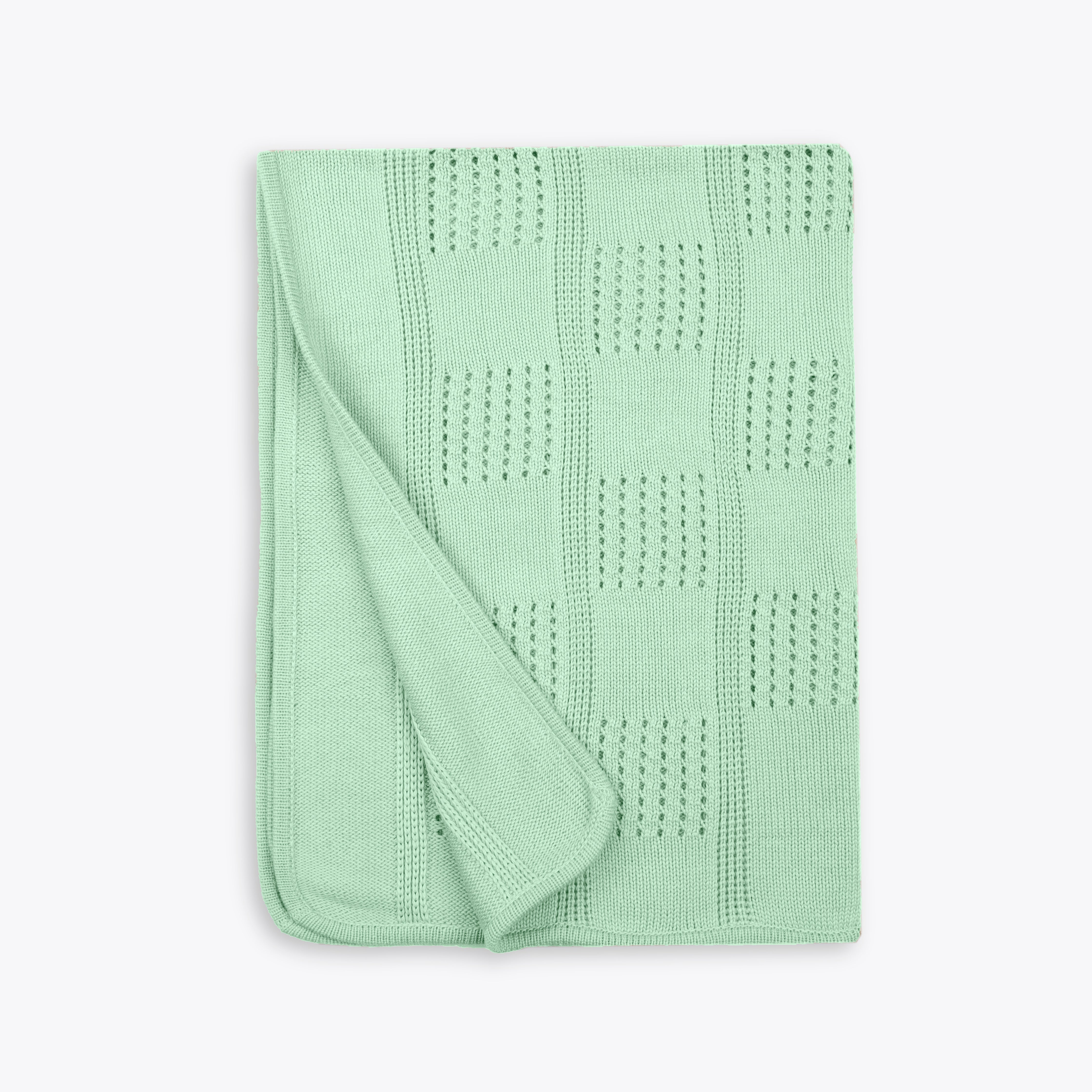 Blanket Woolen Solid Box Style Mint Green