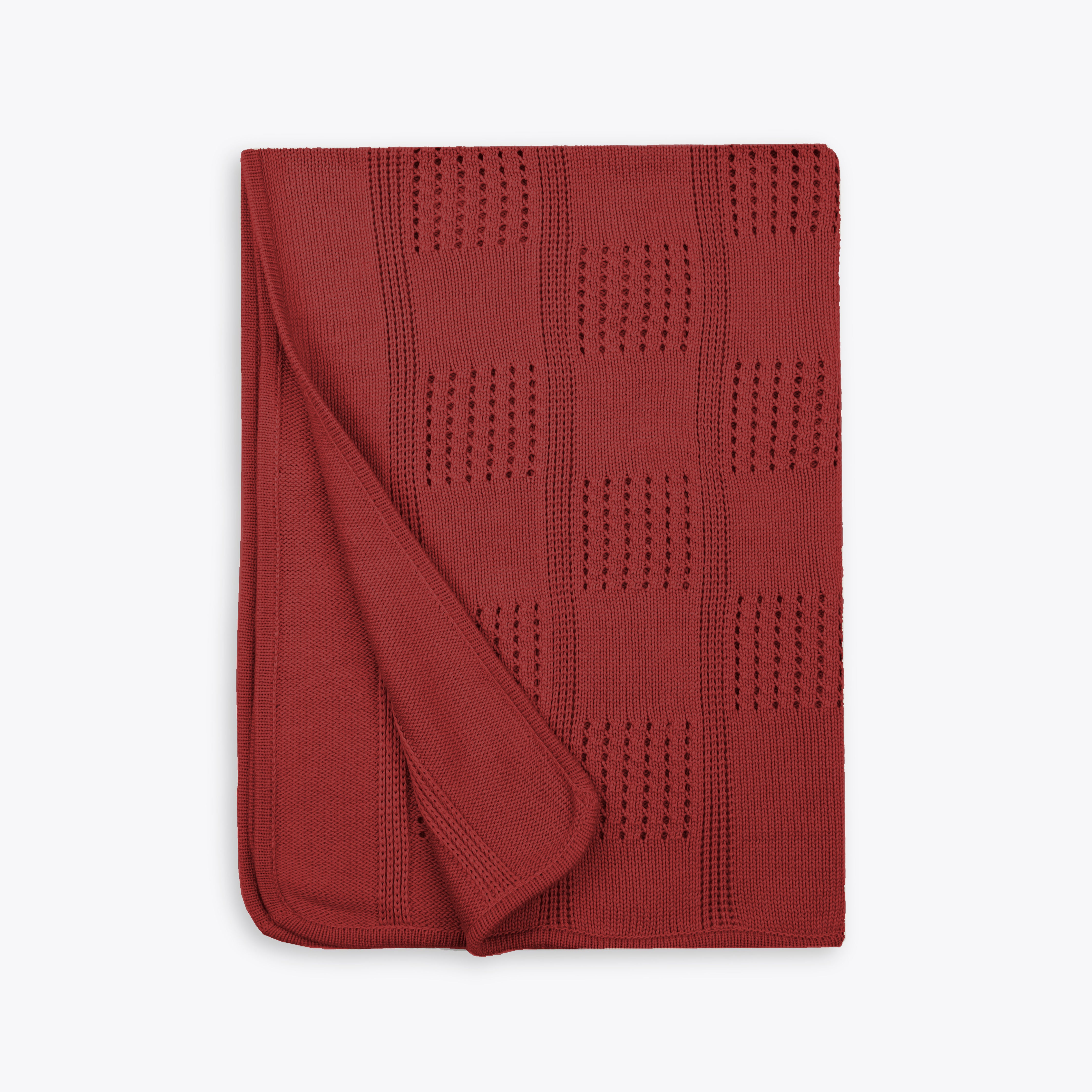 Blanket Woolen Solid Box Style Maroon