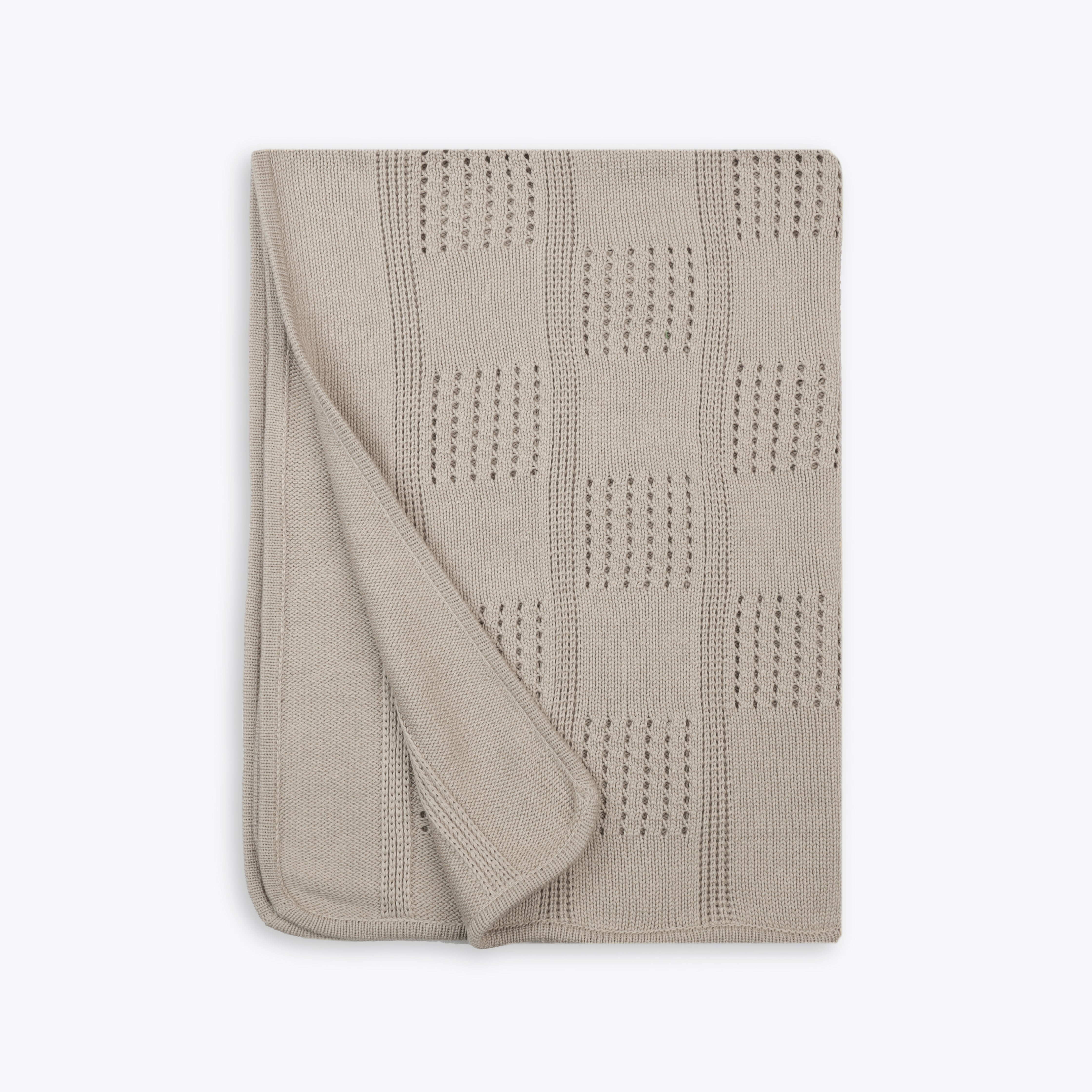 Blanket Woolen Solid Box Style Light Grey