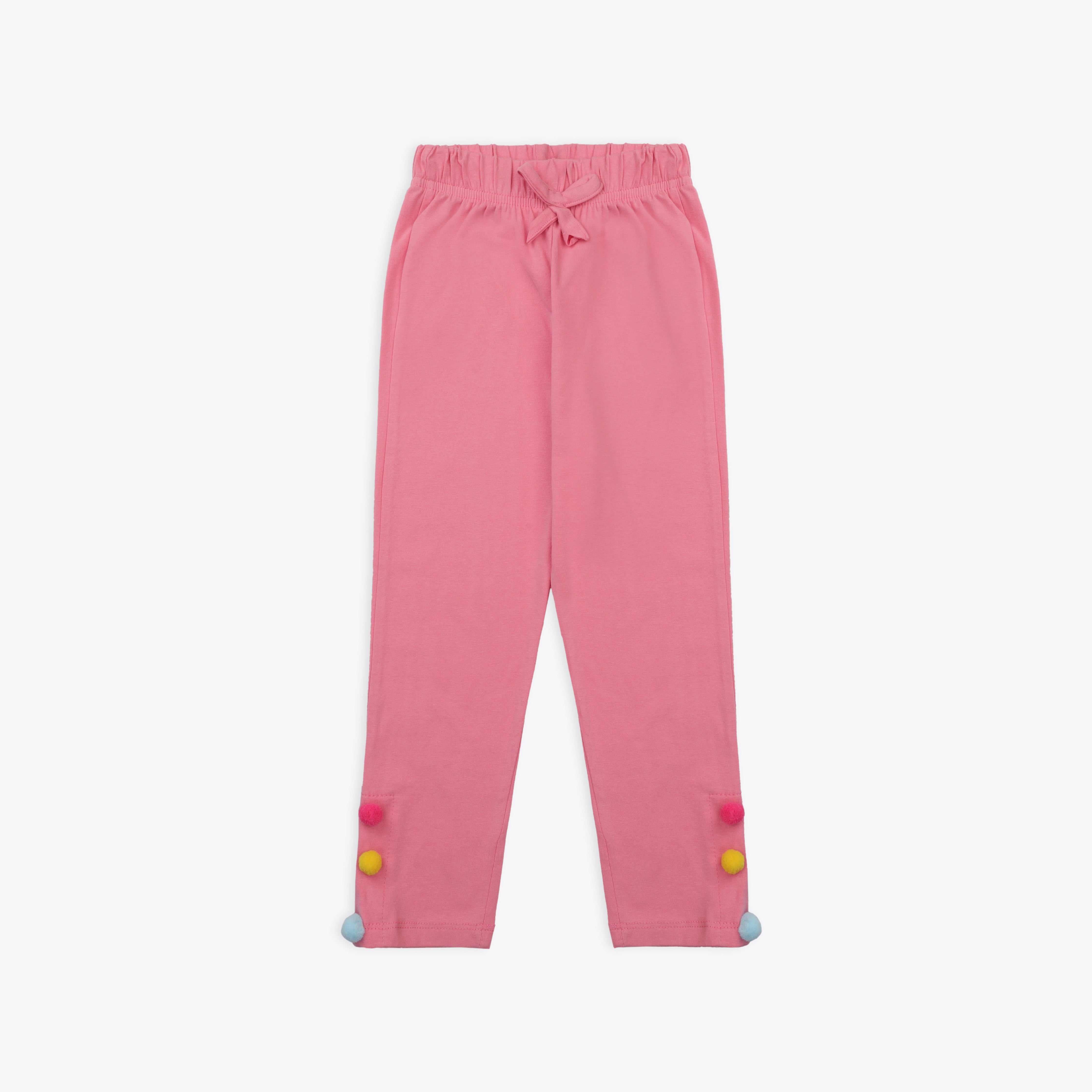 Tights Side Button Pink