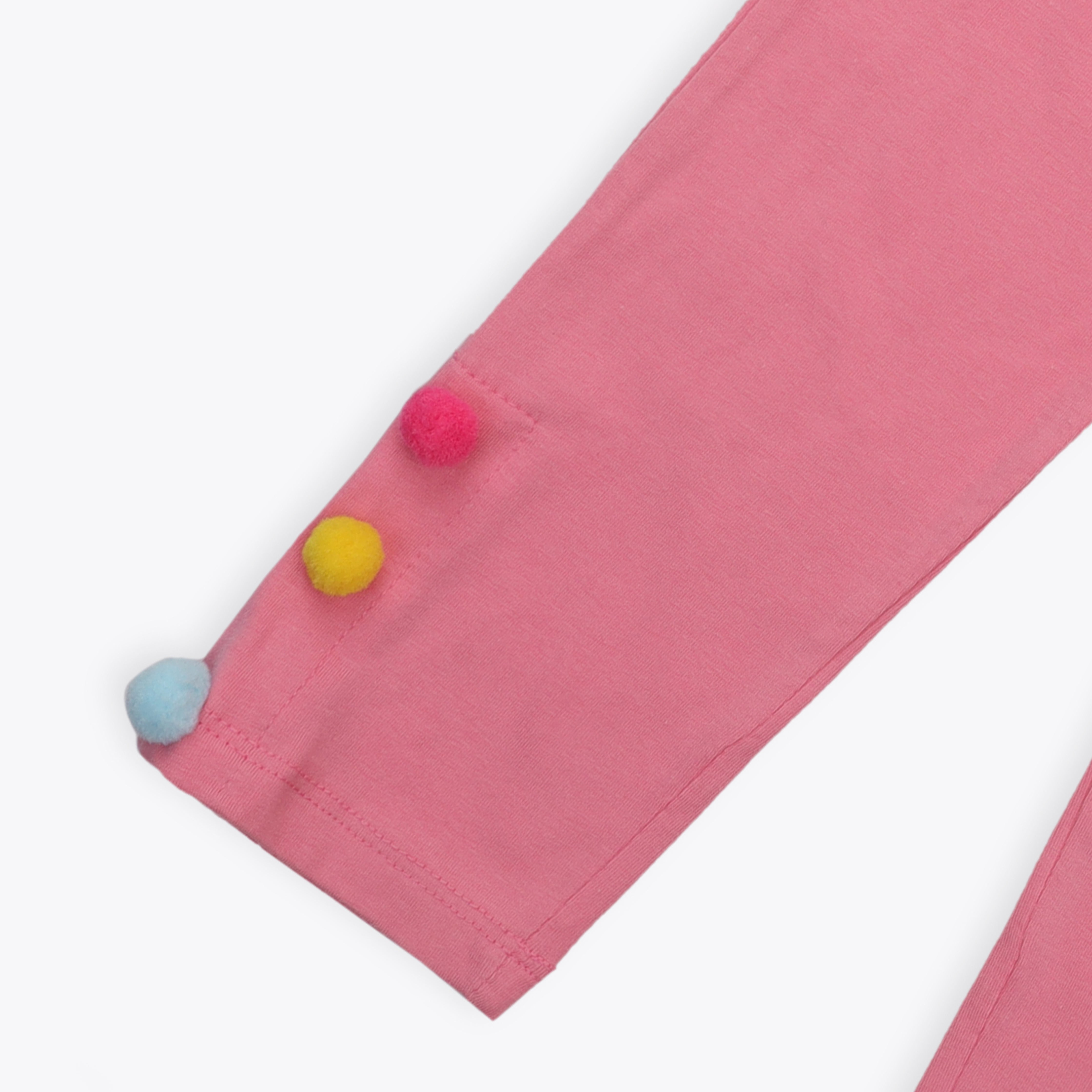 Tights Side Button Pink