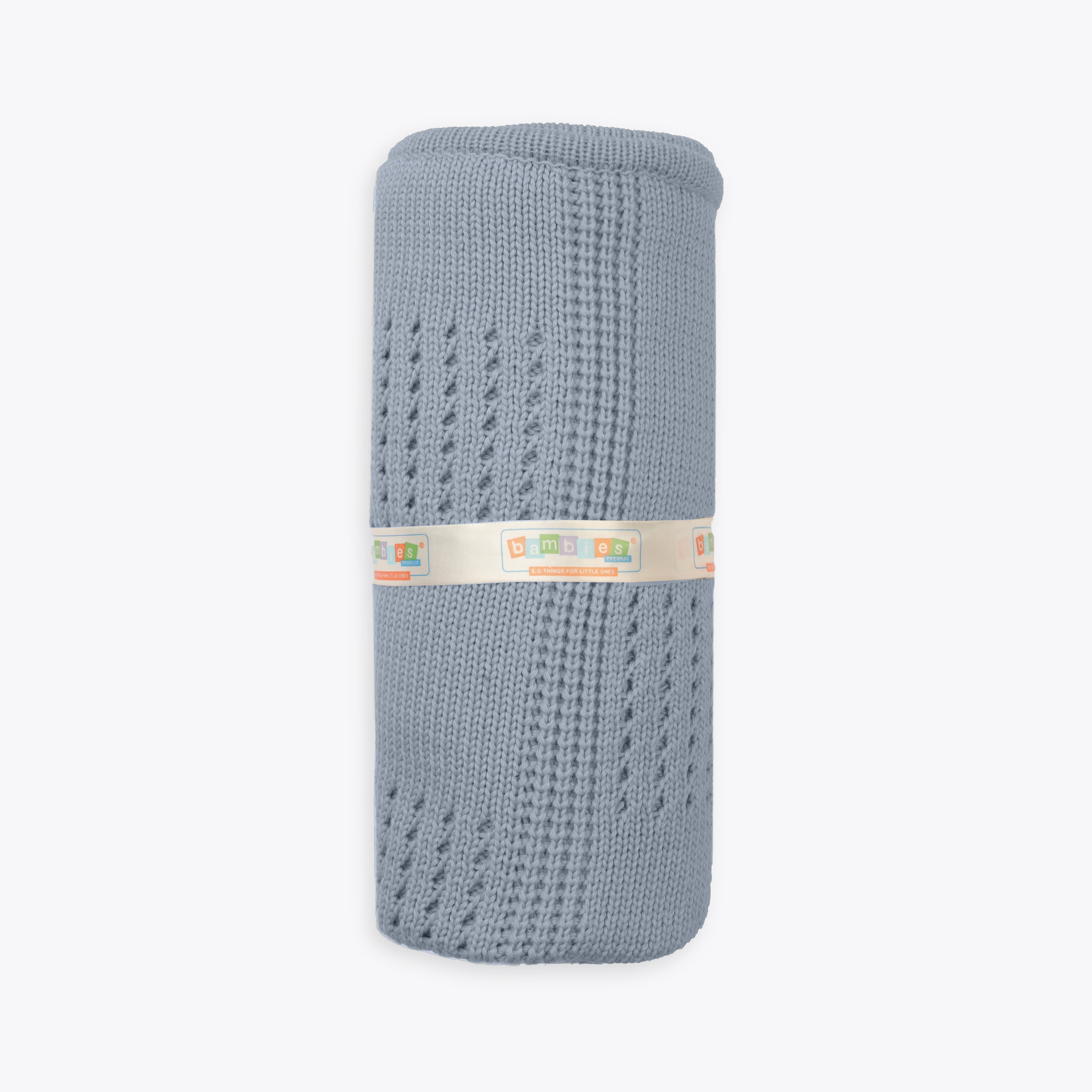 Blanket Woolen Solid Box Style Light Blue