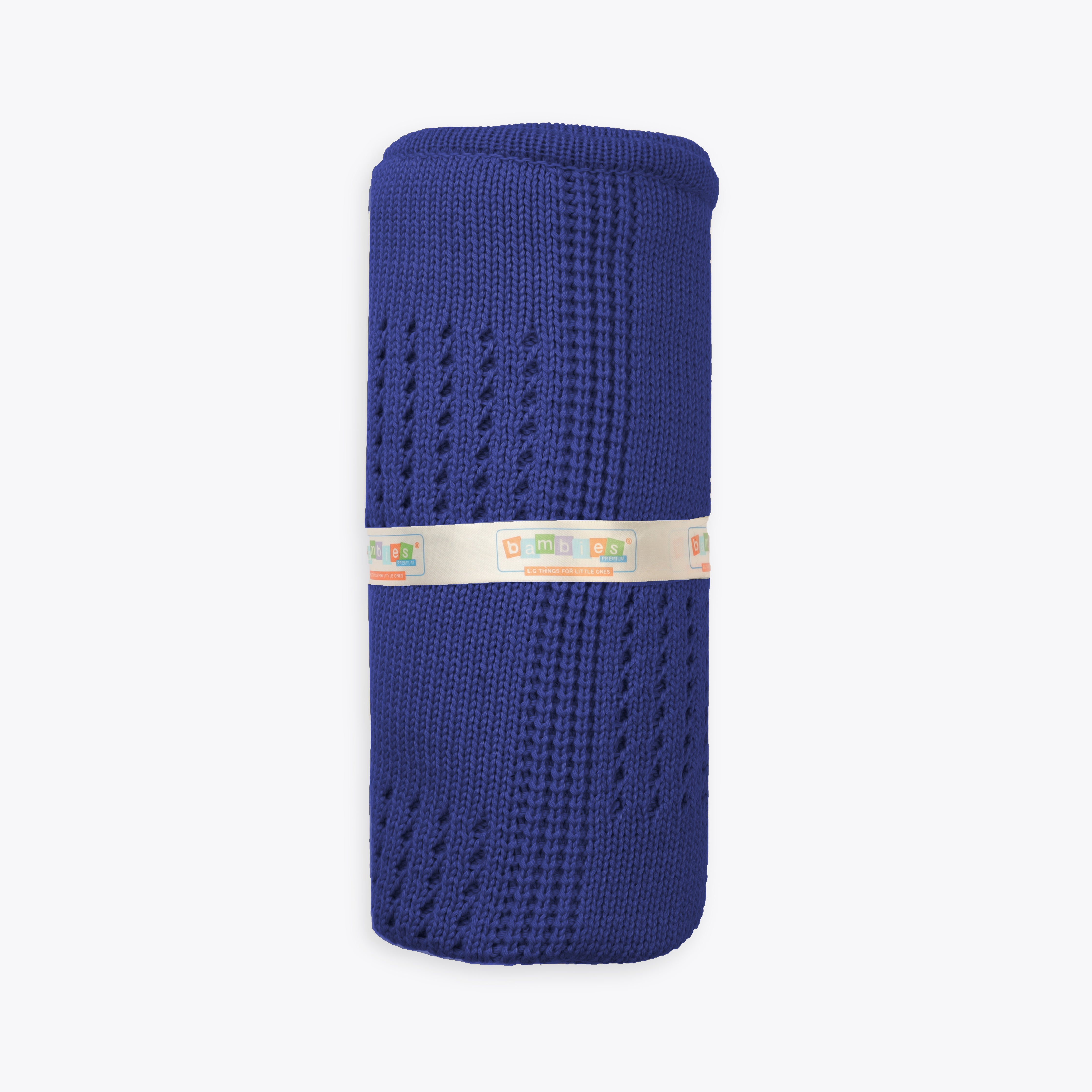 Blanket Woolen Solid Box Style Blue