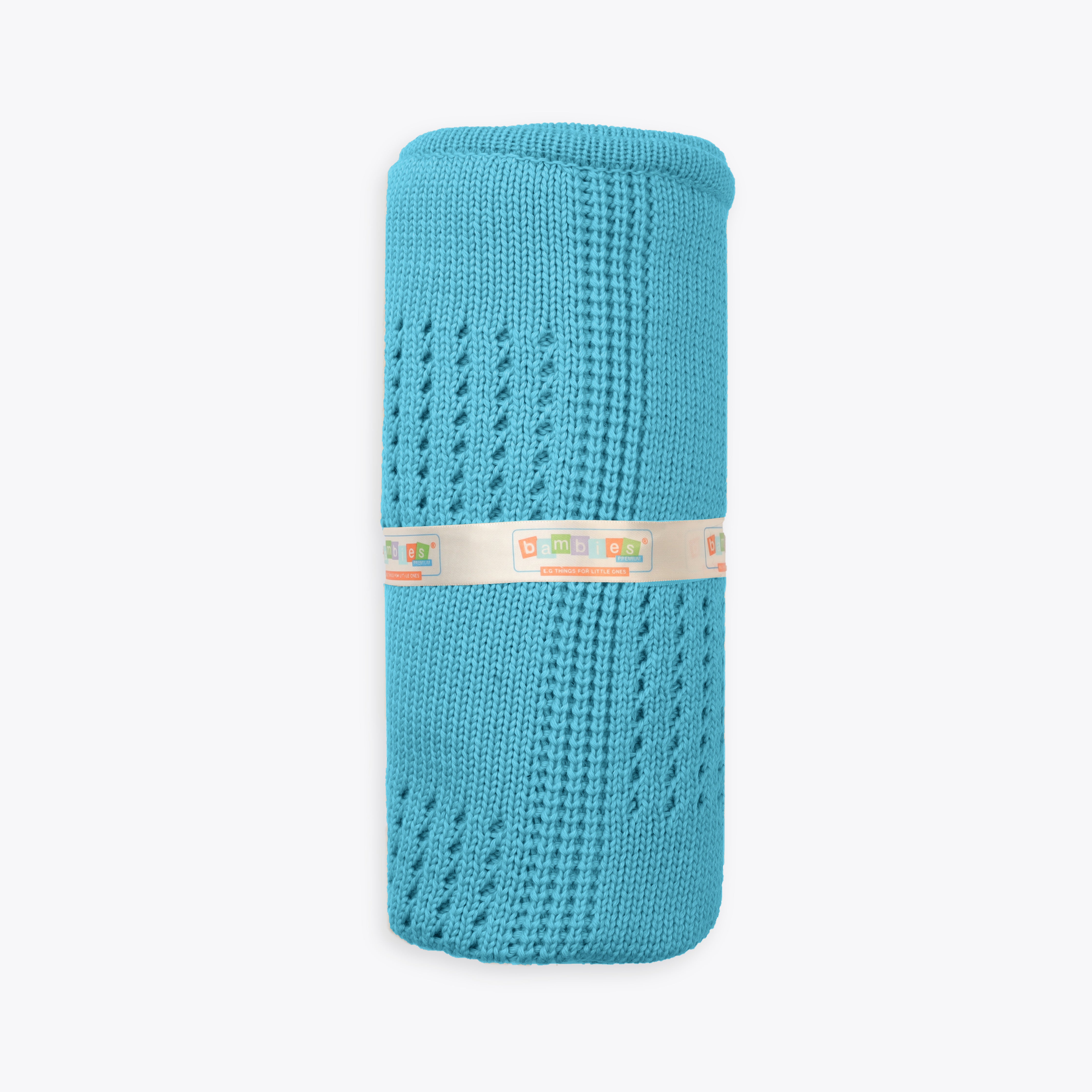 Blanket Woolen Solid Box Style Sky Blue