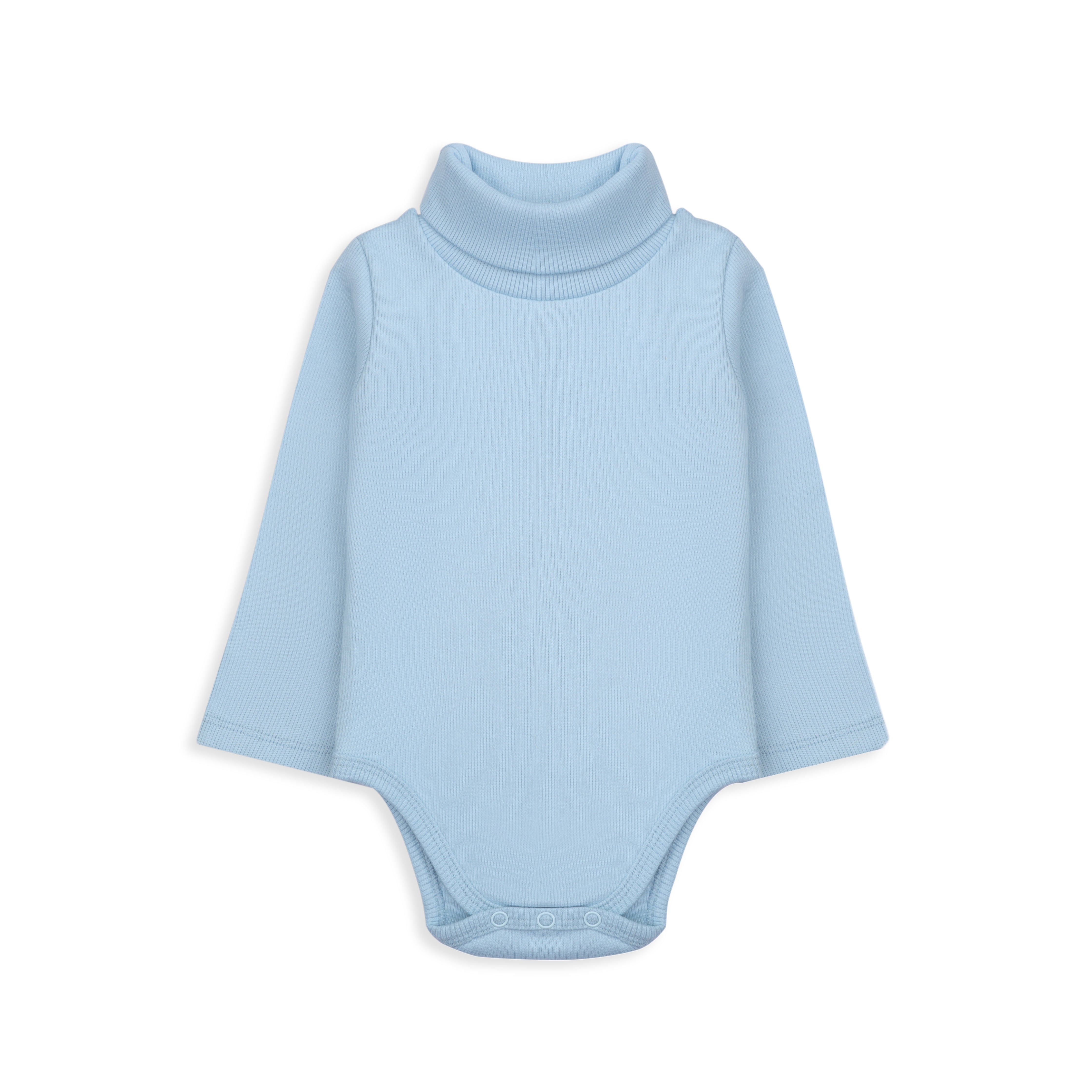 Body Suit High Neck RIB Blue Infant