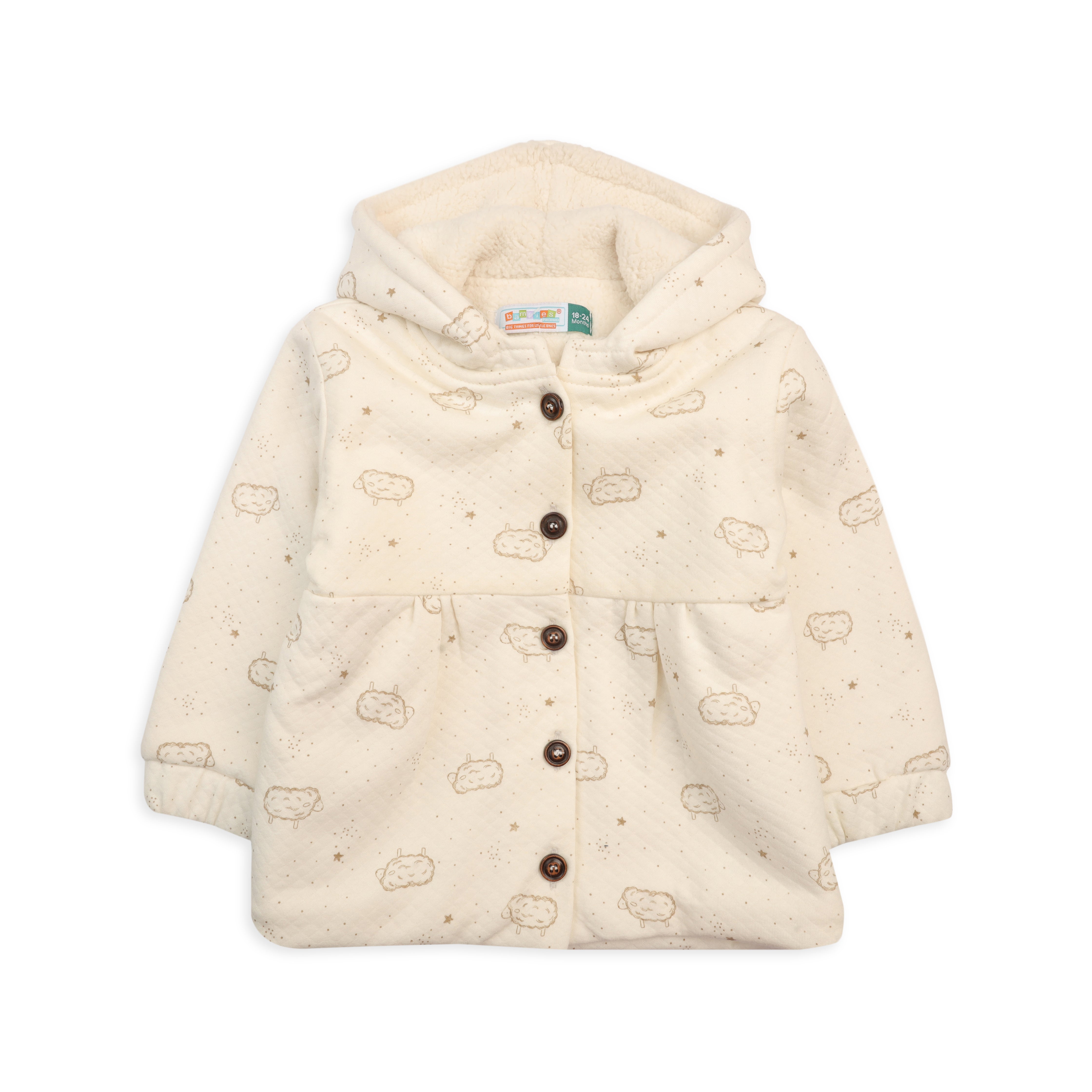 Jacket Hooded With Inner White Infant