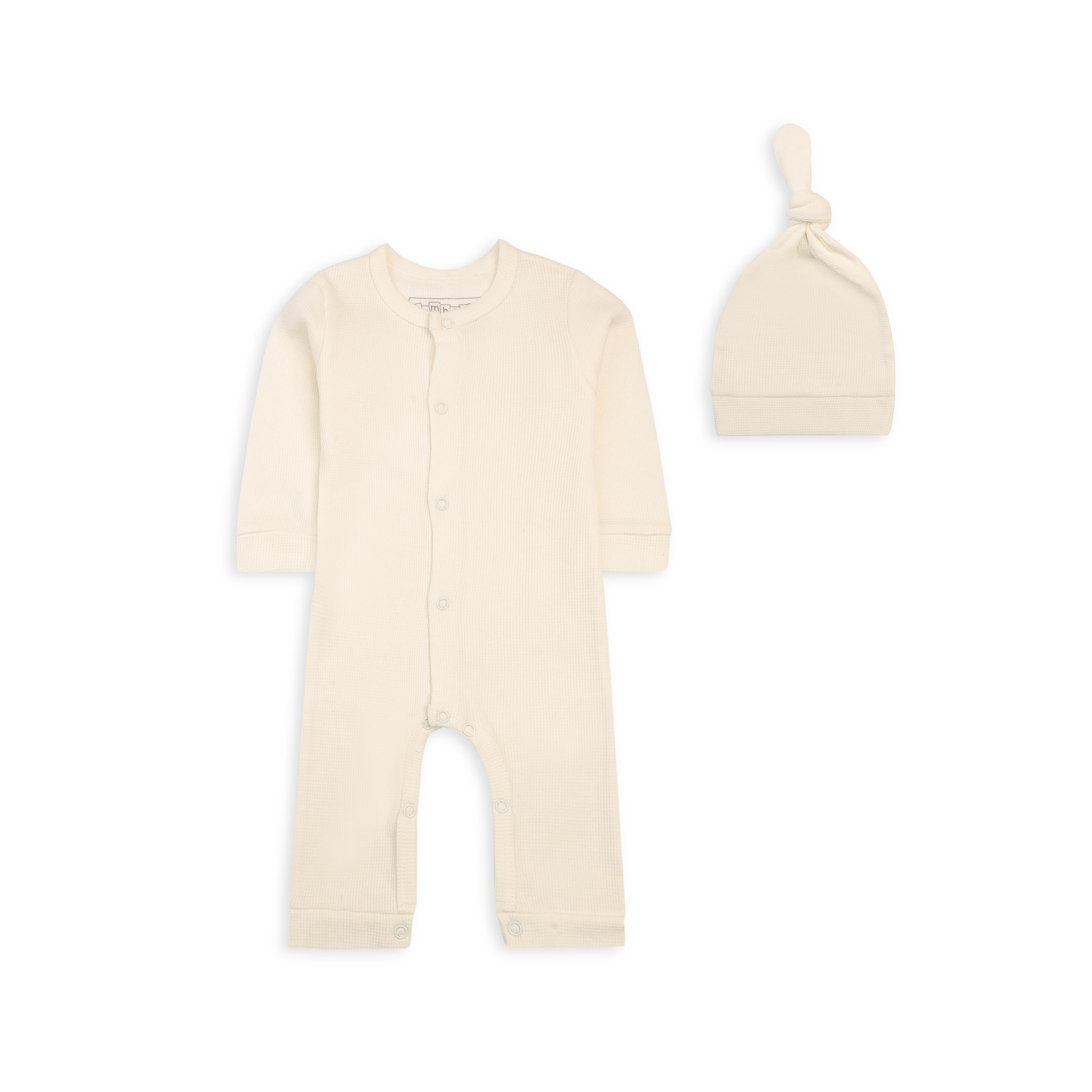 Romper White Cap Thermal White Infant