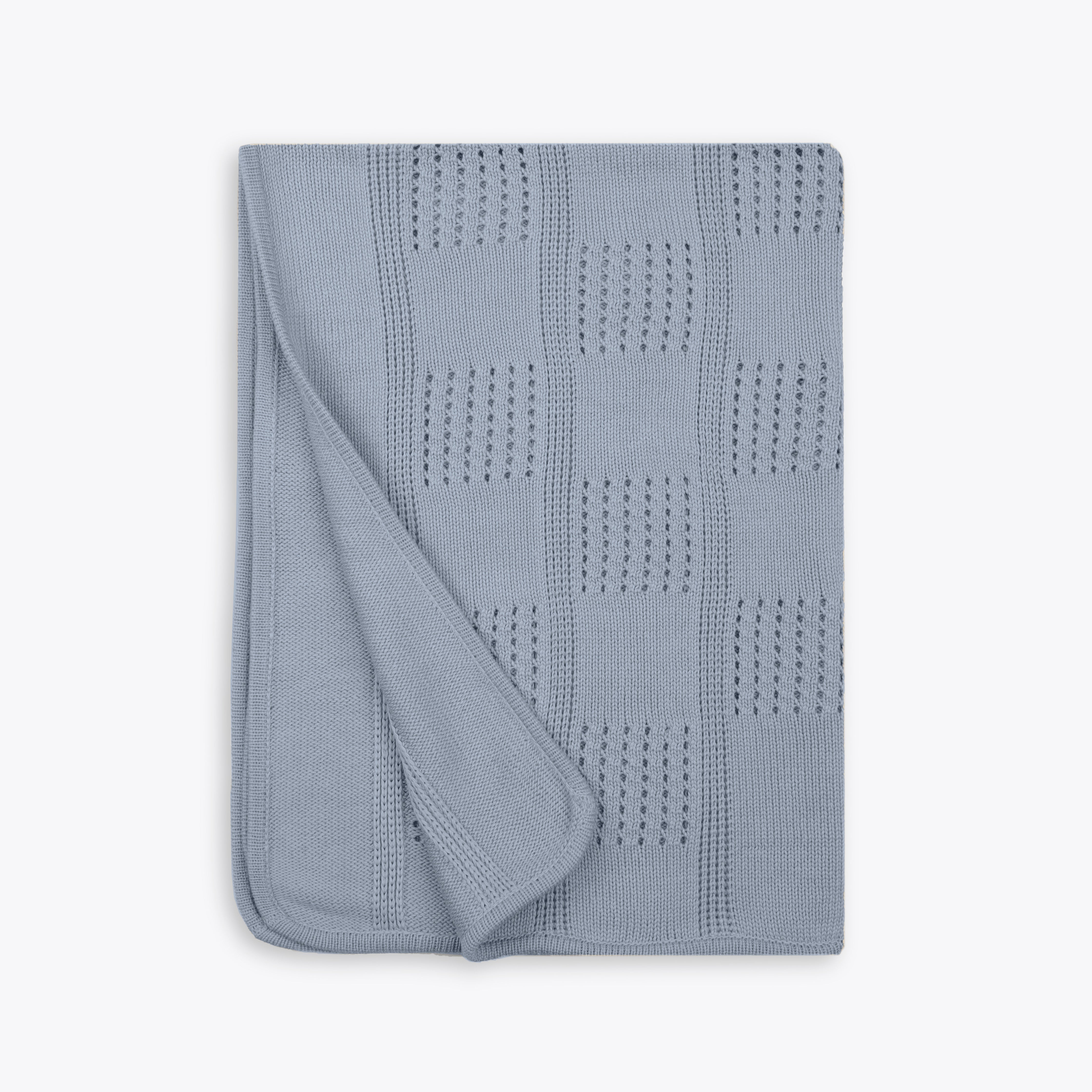 Blanket Woolen Solid Box Style Light Blue