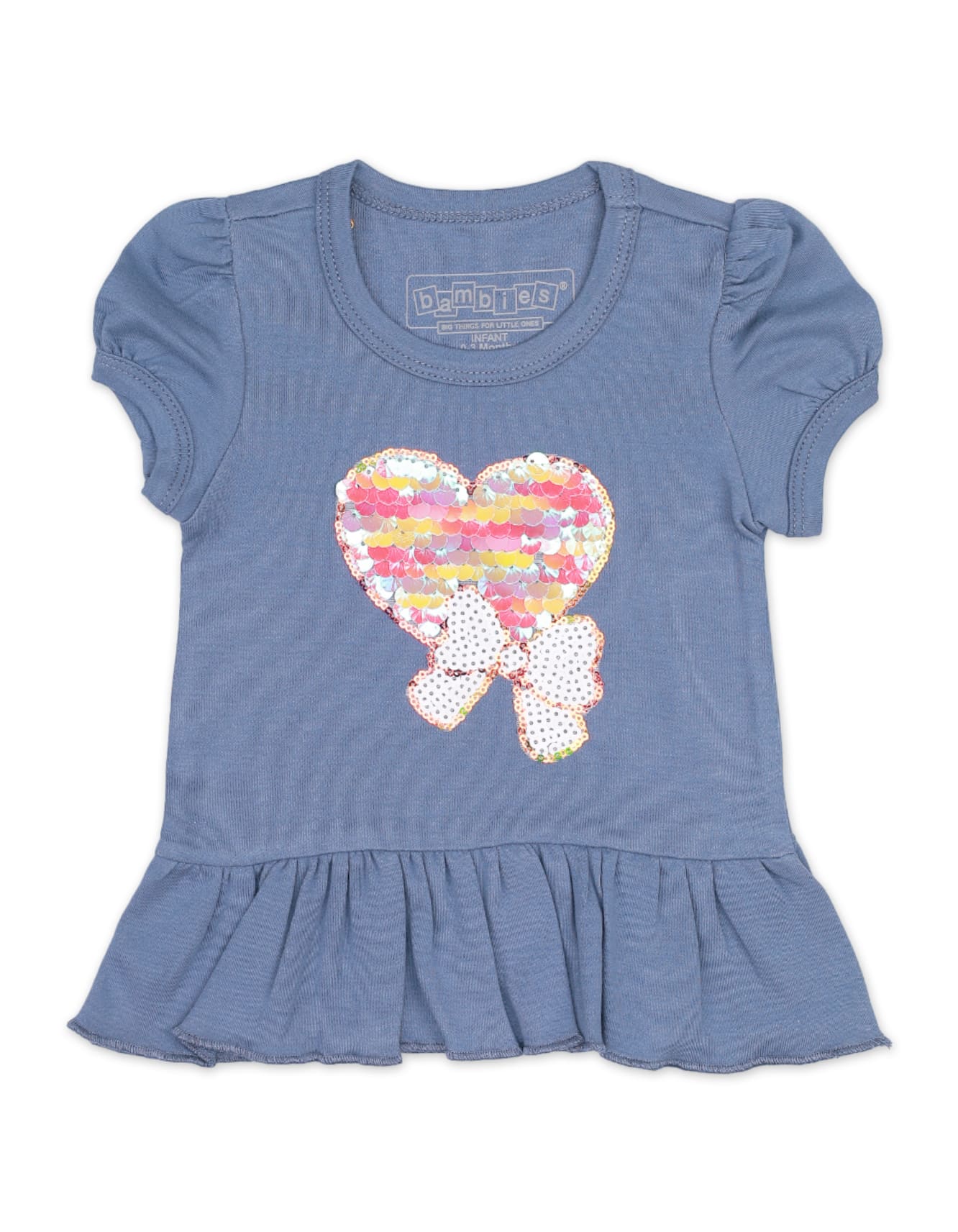 Zubaida's Shimmery Heart & Bow Top - Zubaidas Officialâ„¢