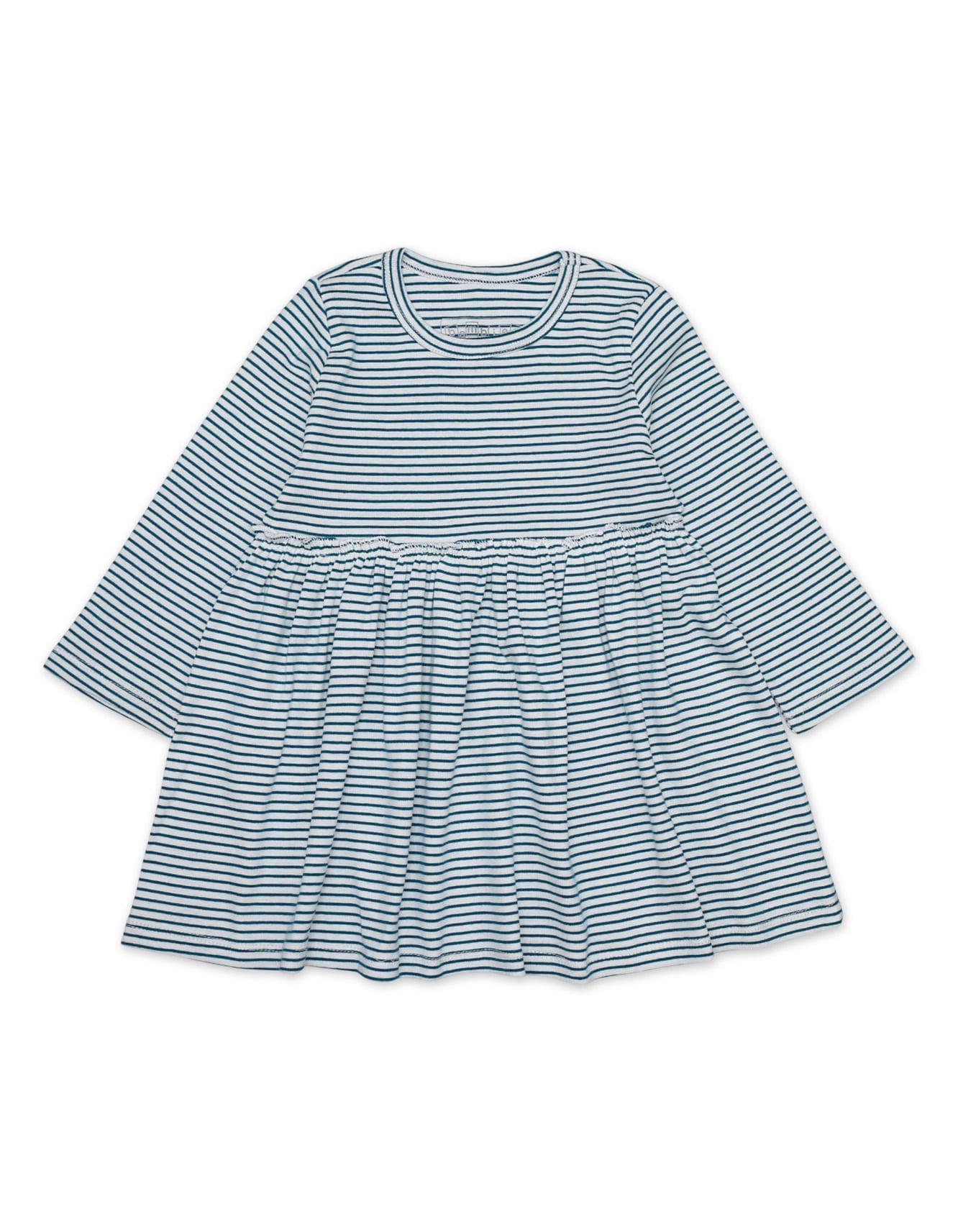 Zubaida's Frock Ruffle Rib Stripes White for Girls - Zubaidas Officialâ„¢