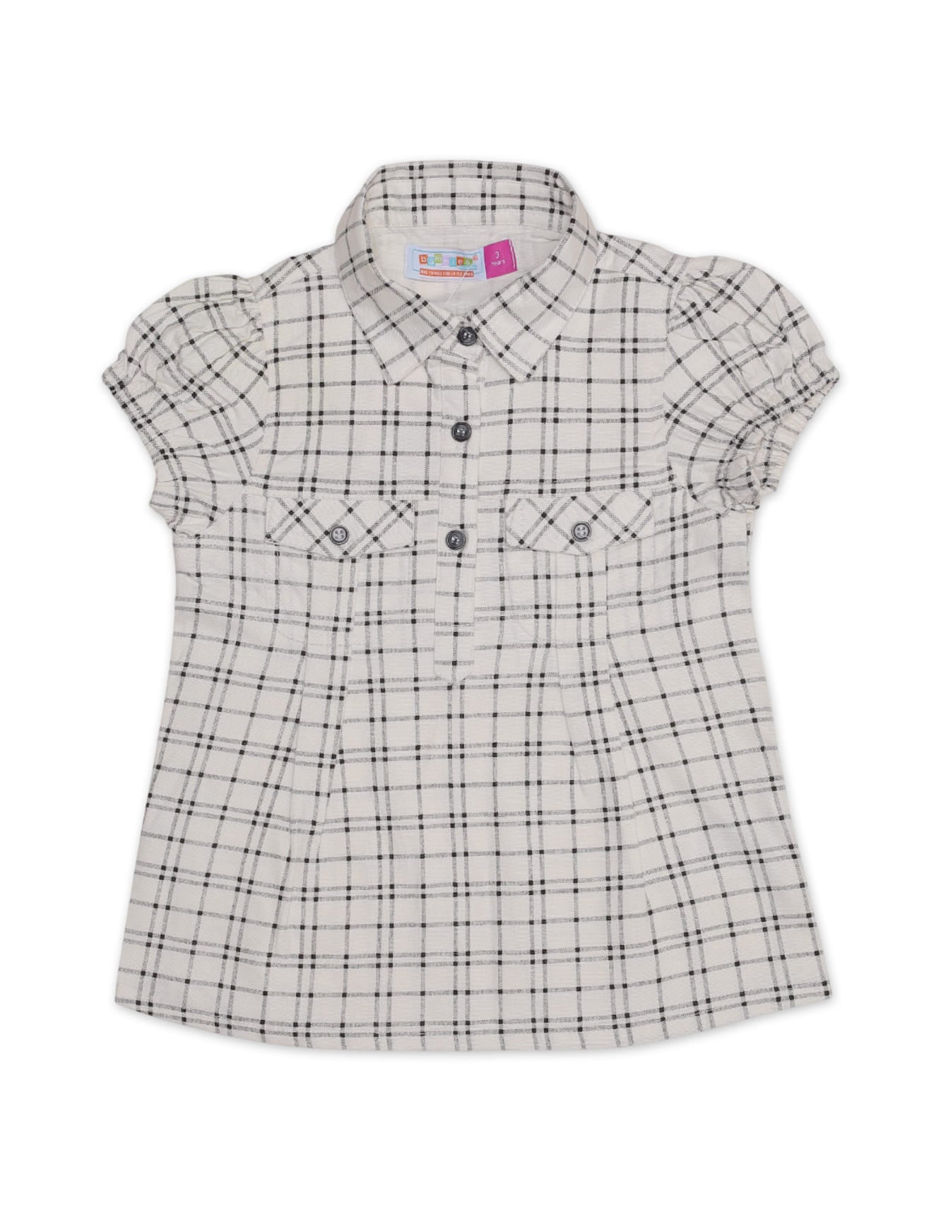 Zubaida's Short-Sleeves Checkered Top - Zubaidas Officialâ„¢