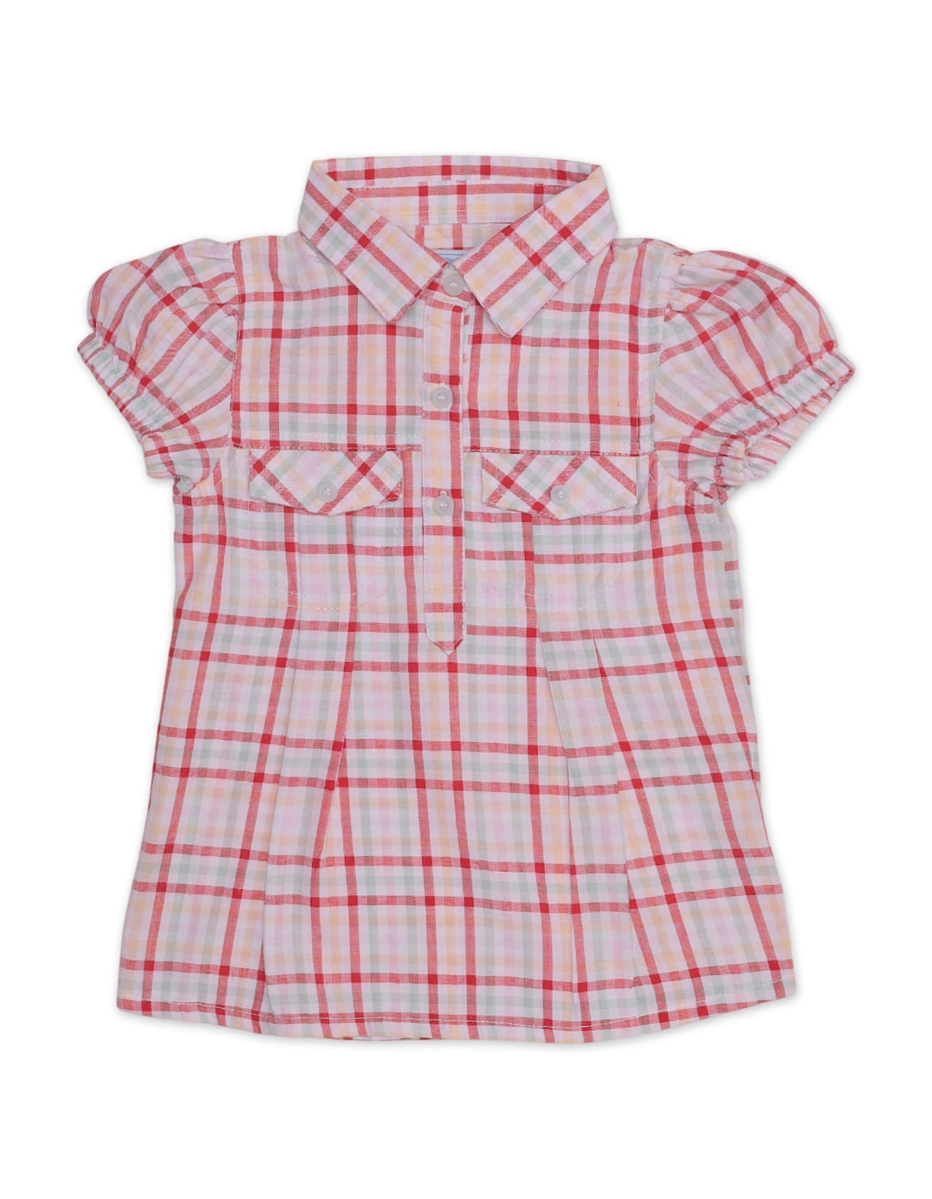 Zubaida's Short-Sleeves Checkered Top - Zubaidas Officialâ„¢