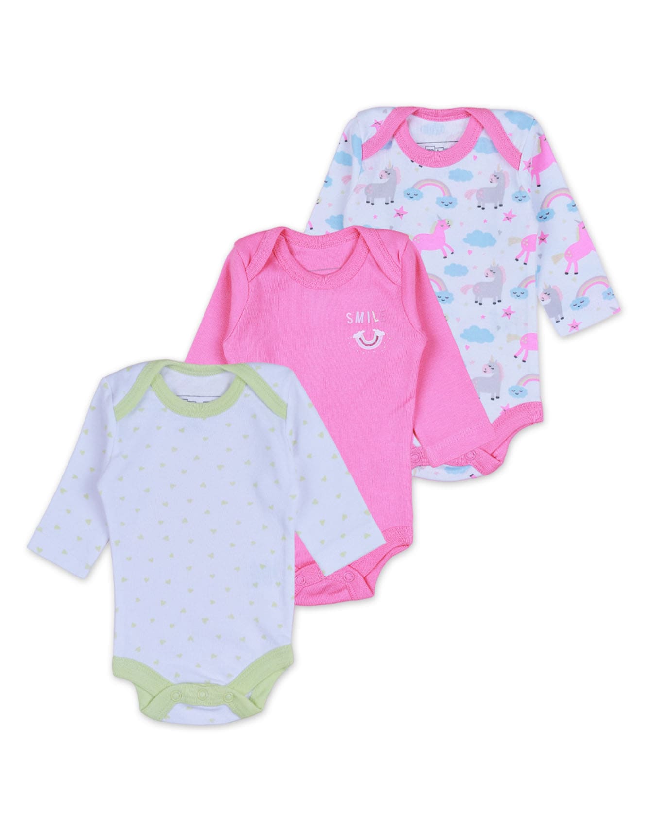 Zubaida's Body Suit Set with Unicorn Theme for Girls - Pack of 3 - Zubaidas Officialâ„¢