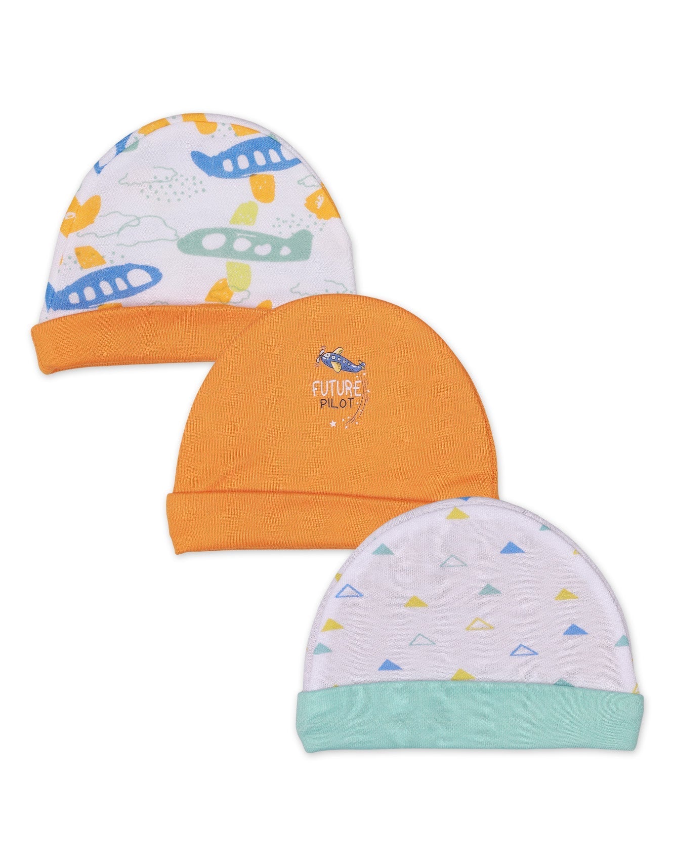 Baby Caps Pilot Theme for Boys- Pack of 3 - Large - Zubaidas Official™