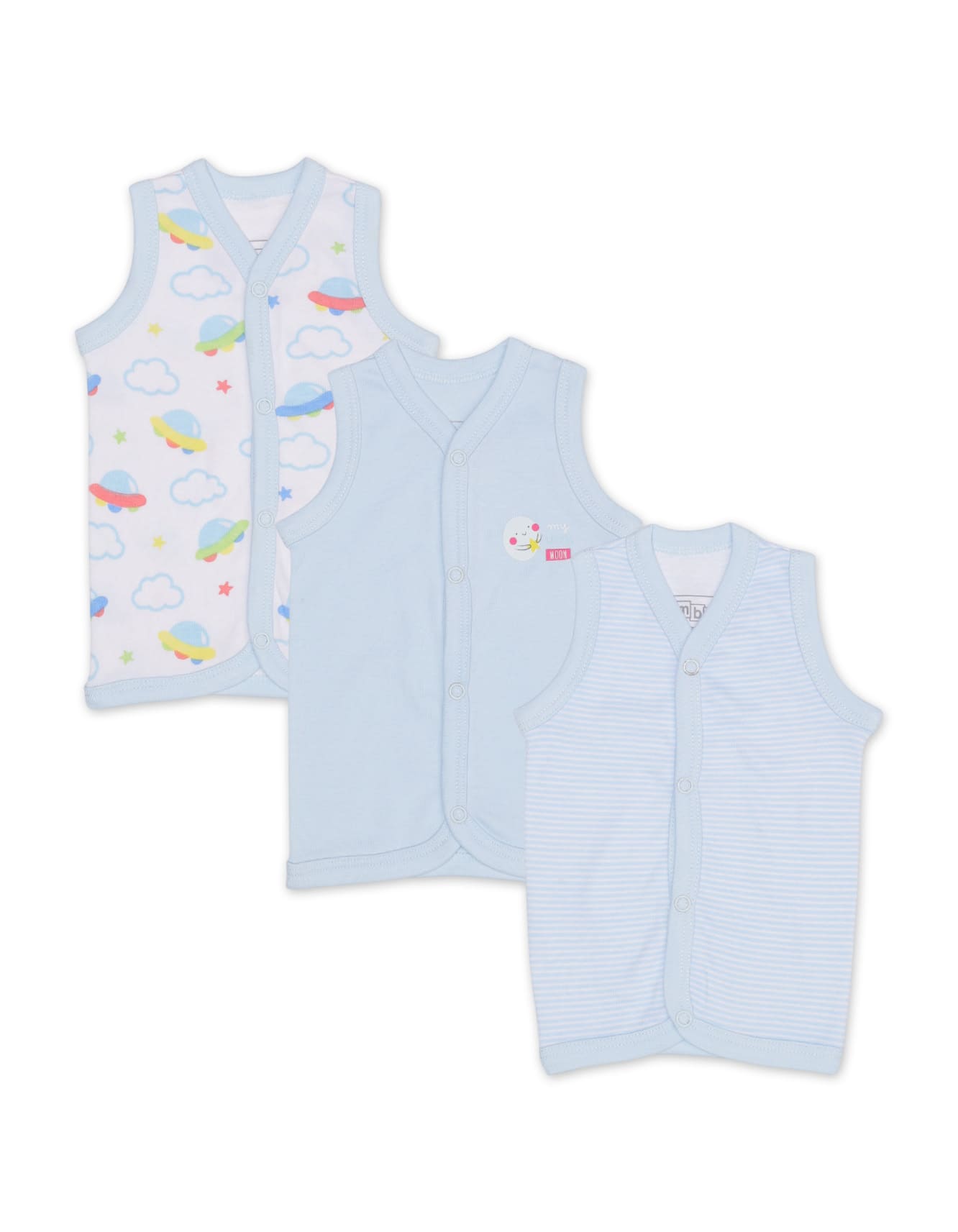 Zubaida's Vest Pack of 3 - Clouds Theme - Zubaidas Officialâ„¢