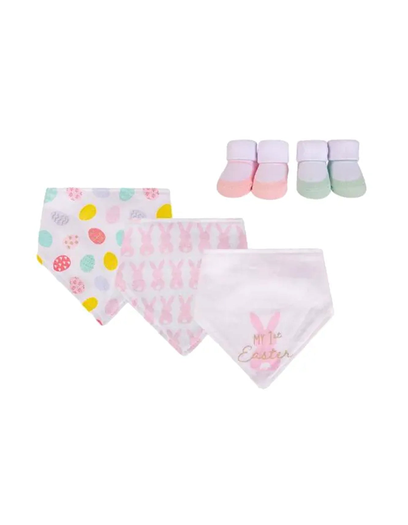 Zubaida's Adorable 5 Pcs Socks & Bandana Bibs Coordinated Set - Zubaidas Officialâ„¢