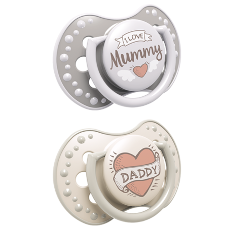 Zubaida's Lovi Silicone Dynamic Soother 6-18m 2 pcs I Love - 22/868 - Zubaidas Official™