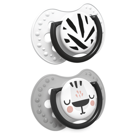 Zubaida's Lovi Silicone Dynamic Soother 6-18m 2 pcs Salt & Pepper - 22/879 - Zubaidas Official™