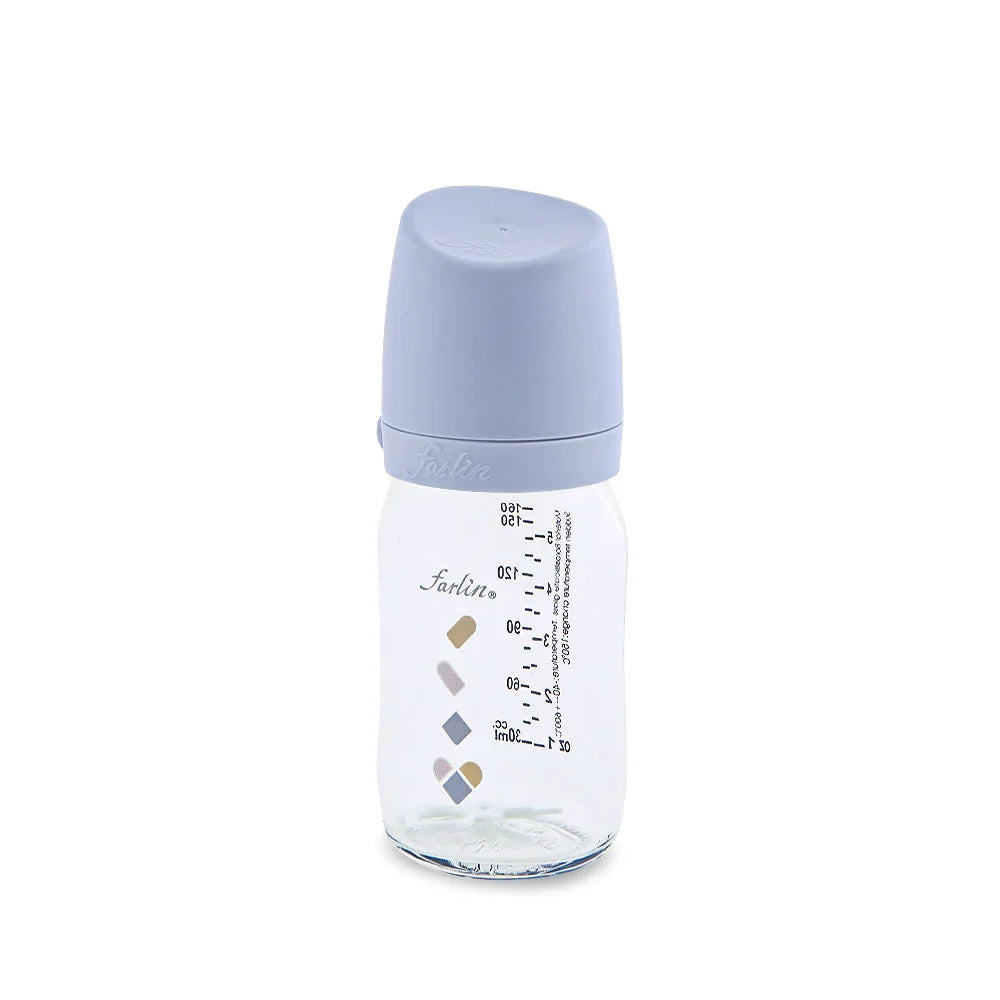 Zubaida's Farlin Glass Wide Neck Feeder Blue 160Ml - AB-32009 - Zubaidas Official™