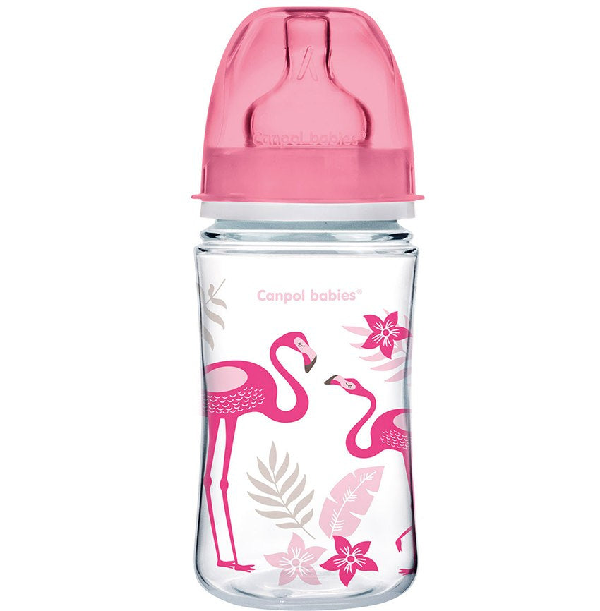 Zubaida's Canpol babies wide anti-colic bottle 240ml PP Easy Start JUNGLE coral - 35/227 - Zubaidas Official™