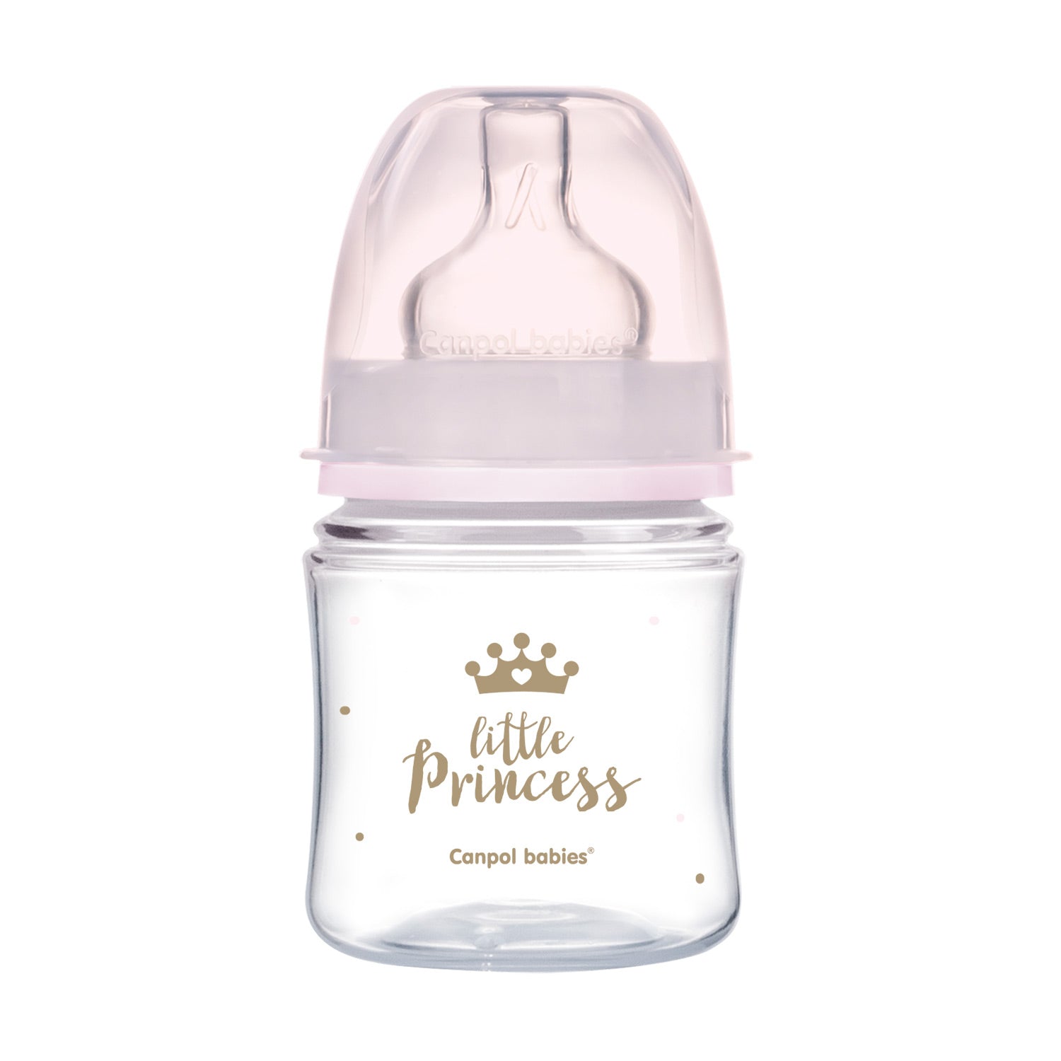 Zubaida's Canpol babies Anti-colic Wide Neck Bottle 120ml PP Easy Start ROYAL BABY Pink - 35/233 - Zubaidas Official™