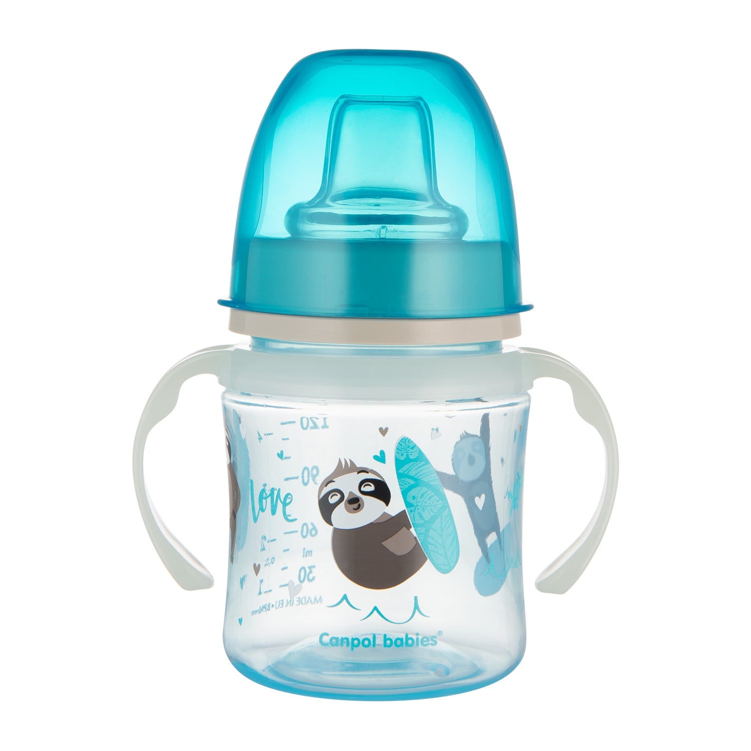 Zubaida's Canpol babies Training Cup with Glowing Handles PP EasyStart 120ml Exotic Animals Blue - 35/207 - Zubaidas Official™