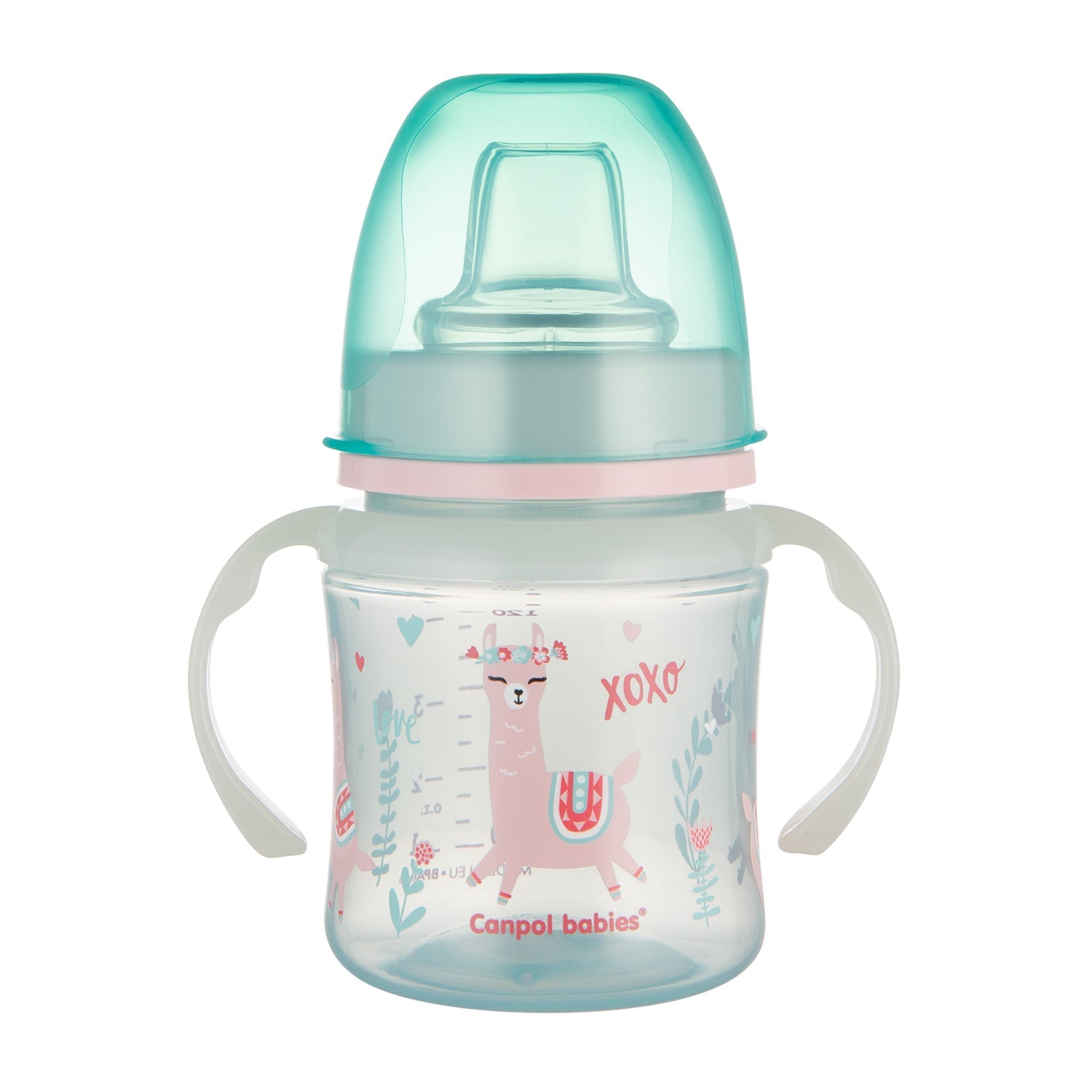 Zubaida's Canpol babies Training Cup with Glowing Handles PP EasyStart 120ml Exotic Animals Green - 35/207 - Zubaidas Official™