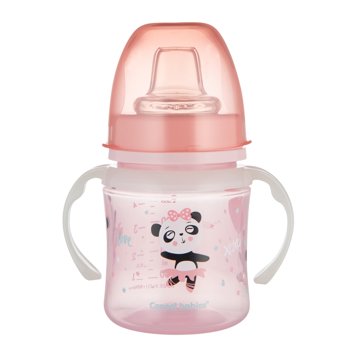 Zubaida's Canpol babies Training Cup with Glowing Handles PP EasyStart 120ml Exotic Animals Pink - 35/207 - Zubaidas Official™
