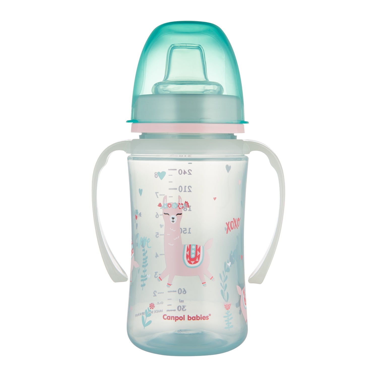 Zubaida's Canpol babies Training Cup with Glowing Handles PP EasyStart 240ml Exotic Animals Green - 35/208 - Zubaidas Official™