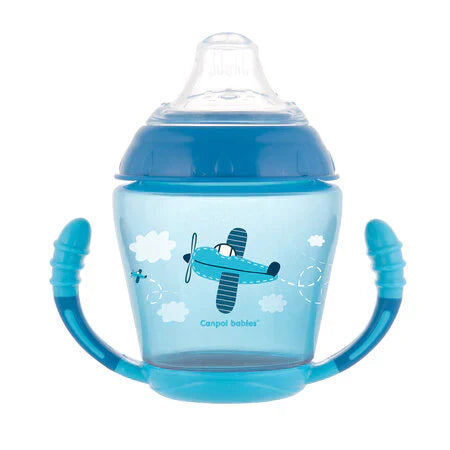 Zubaida's Canpol Babies Non-spill Cup Soft Silicon Spout 230ml TOYS Blue - 56/502 - Zubaidas Official™