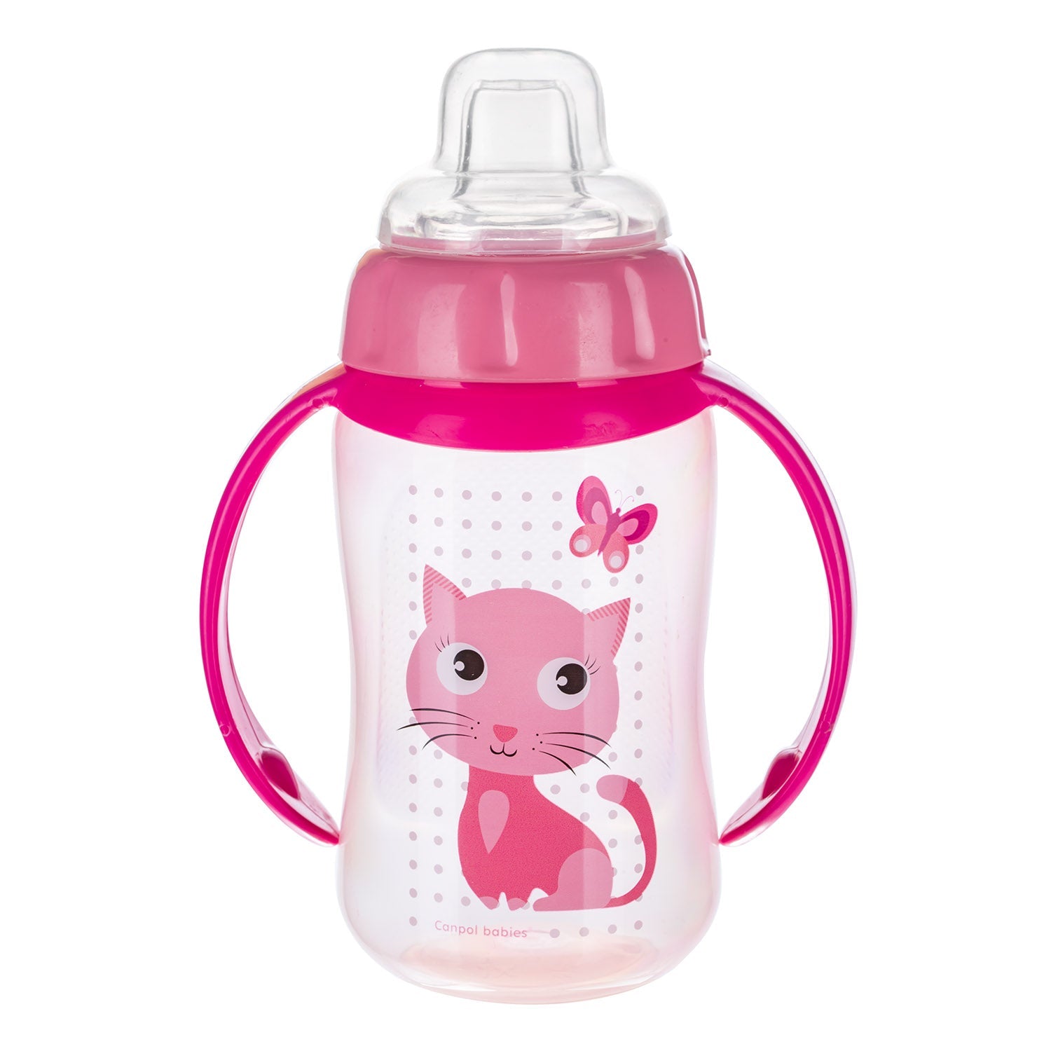 Zubaida's Canpol Babies Training Cup Silicon Spout 320ml CUTE ANIMALS Pink - 56/512 - Zubaidas Official™