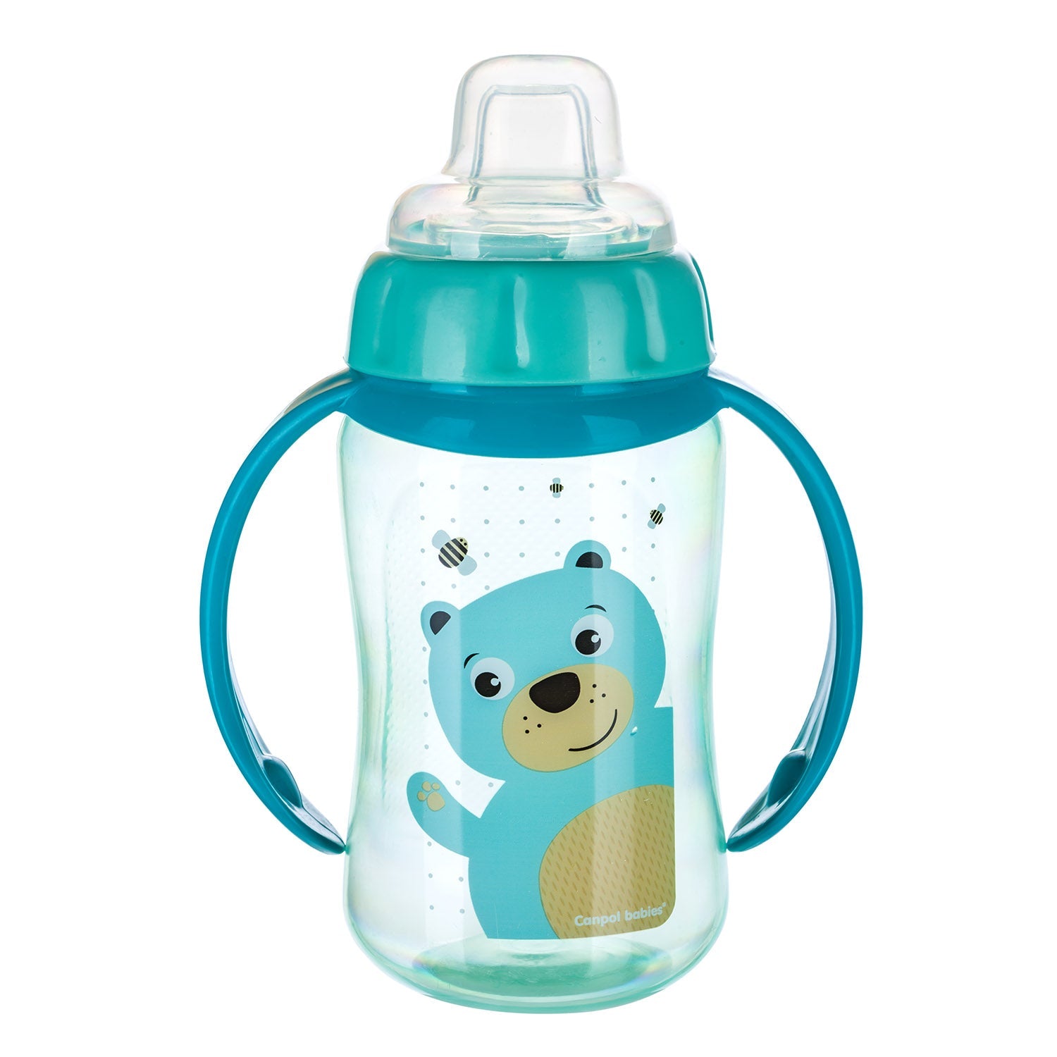 Zubaida's Canpol Babies Training Cup Silicon Spout 320ml CUTE ANIMALS Turquoise - 56/512 - Zubaidas Official™
