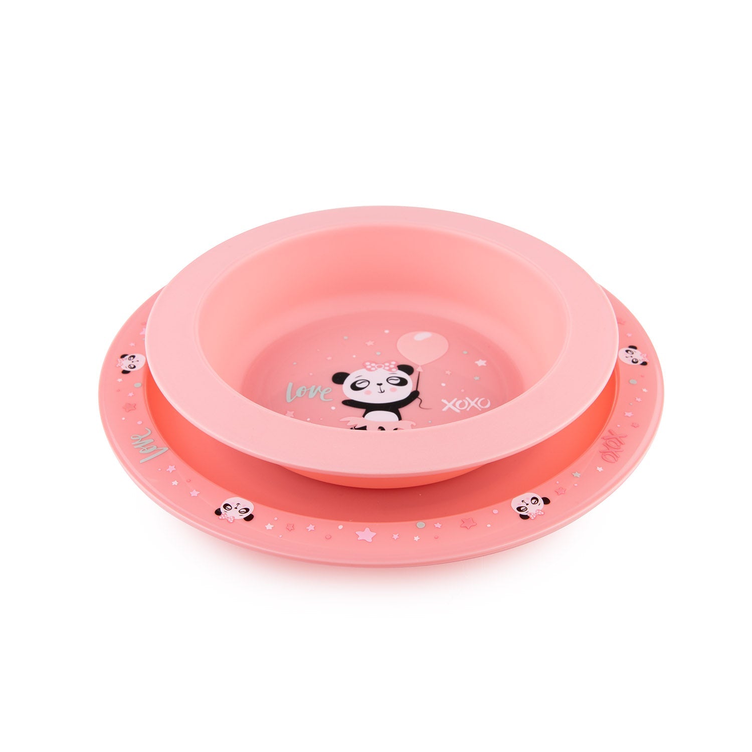 Zubaida's Canpol Babies Tableware Set of 2 Elements EXOTIC ANIMALS Pink - 56/523 - Zubaidas Official™