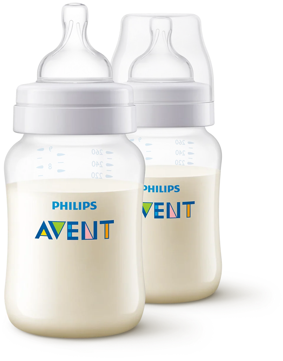 Baby Feeding Bottle Philips AVENT Anti-Colic 260ml Pk-2 SCY103/02 at Zubaidas
