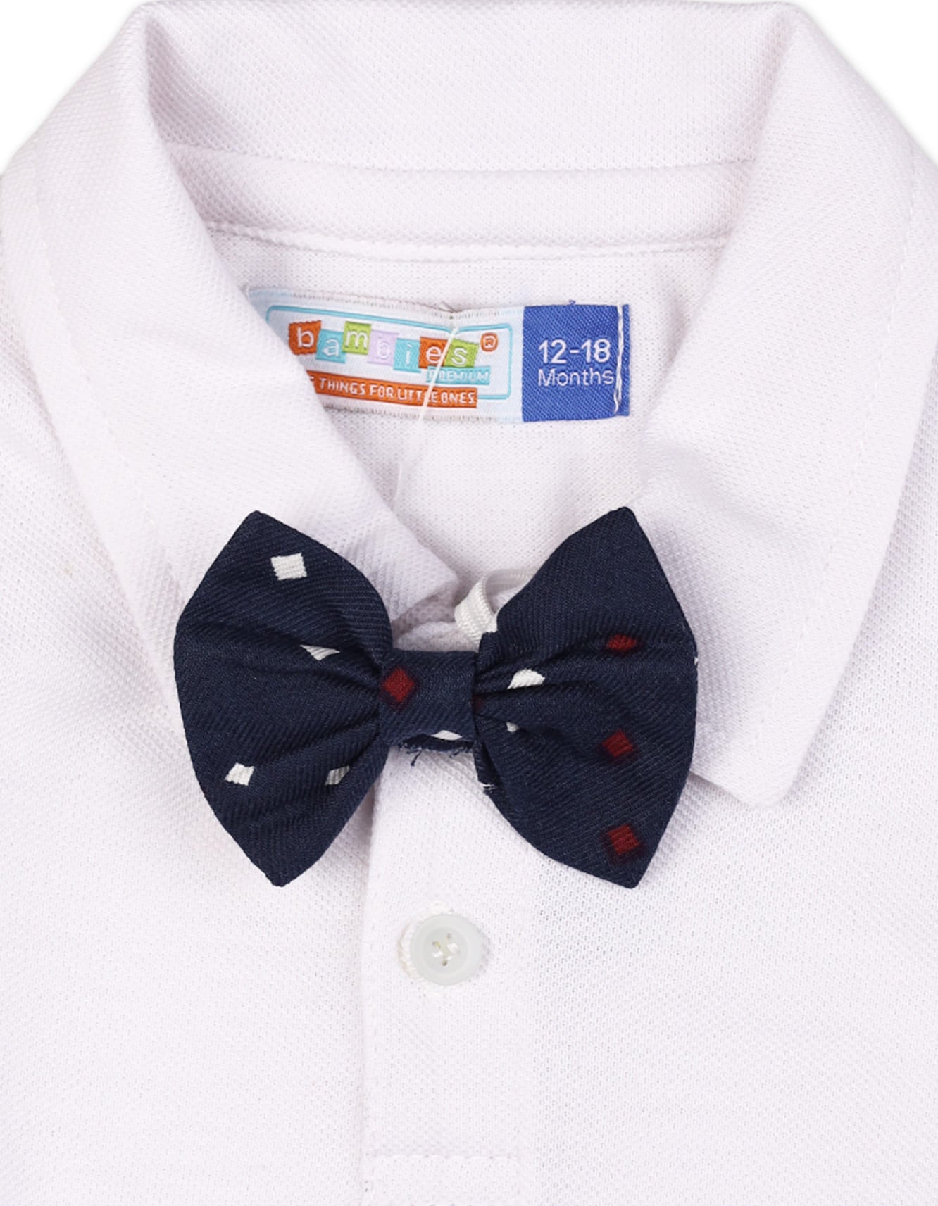 Baby Boys Dungaree Rompers BambiesÂ® White Shirt and Polka Dot Shorts at ZubaidasÂ® - Pakistanâ€™s No. 1 and the most trusted baby and kids store for over 50 years. Shop Online. Nationwide Delivery. Best Prices.