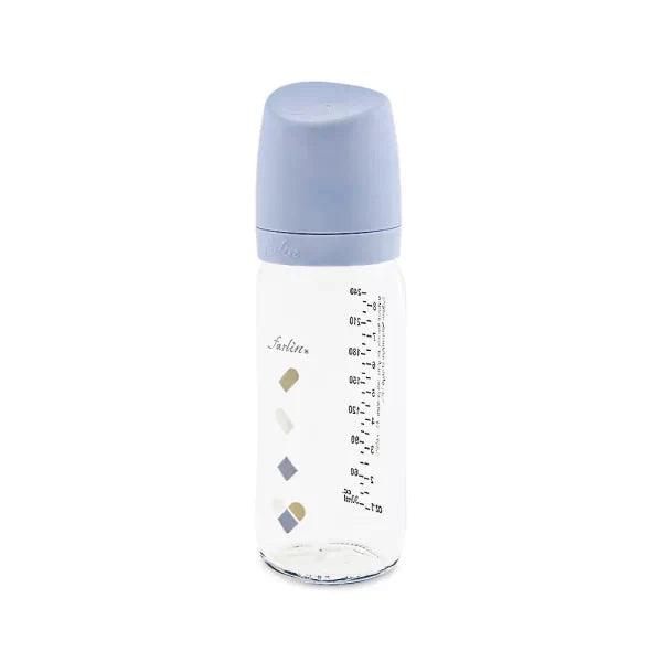 Farlin Wide-Neck Glass Feeding Bottle 240ml – Blue at Zubaidas® - Pakistan’s No. 1 and the most trusted baby and kids store for over 50 years. Shop Online. Nationwide Delivery. Best Prices.