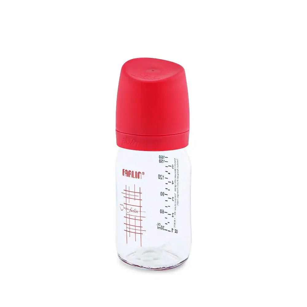 Zubaida's Farlin Wide-Neck Glass Feeding Bottle 160ml - Pink - AB-32013-01 - Zubaidas Official™