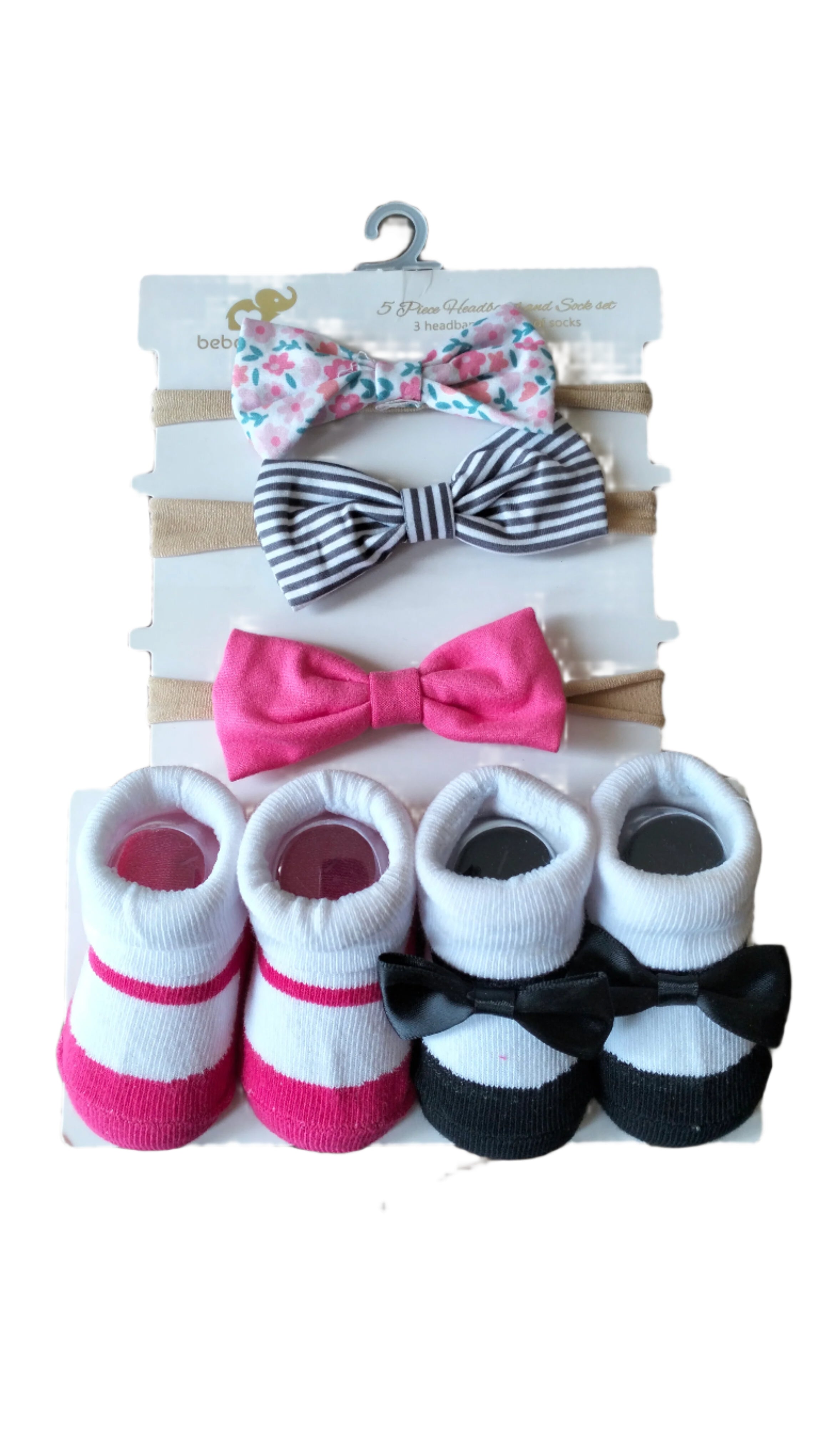 Zubaida's Adorable 5 Pcs Socks & Headbands Coordinated Set - Zubaidas Officialâ„¢