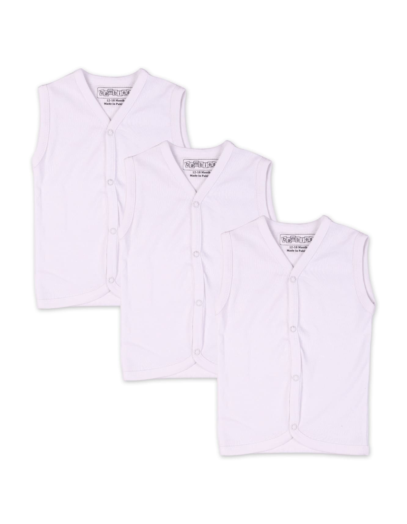 Vest Sleeveless Pack of 3 at Zubaidas Officialâ„¢ Pakistan