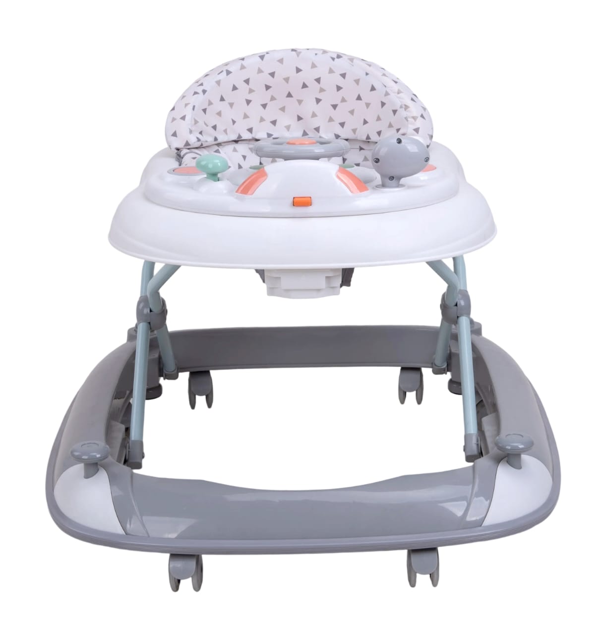 Zubaida's Deluxe Bambies® 4-in-1 Baby Walker with Detachable Activity Tray, Push-Behind, Padded Seat and Feeding Tray Functions